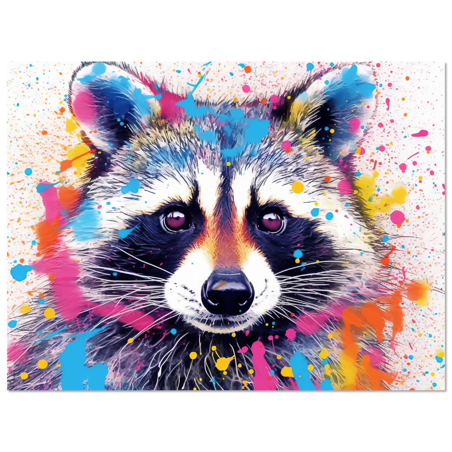 Waschbär Waschbären Pop-Art (WILD53)