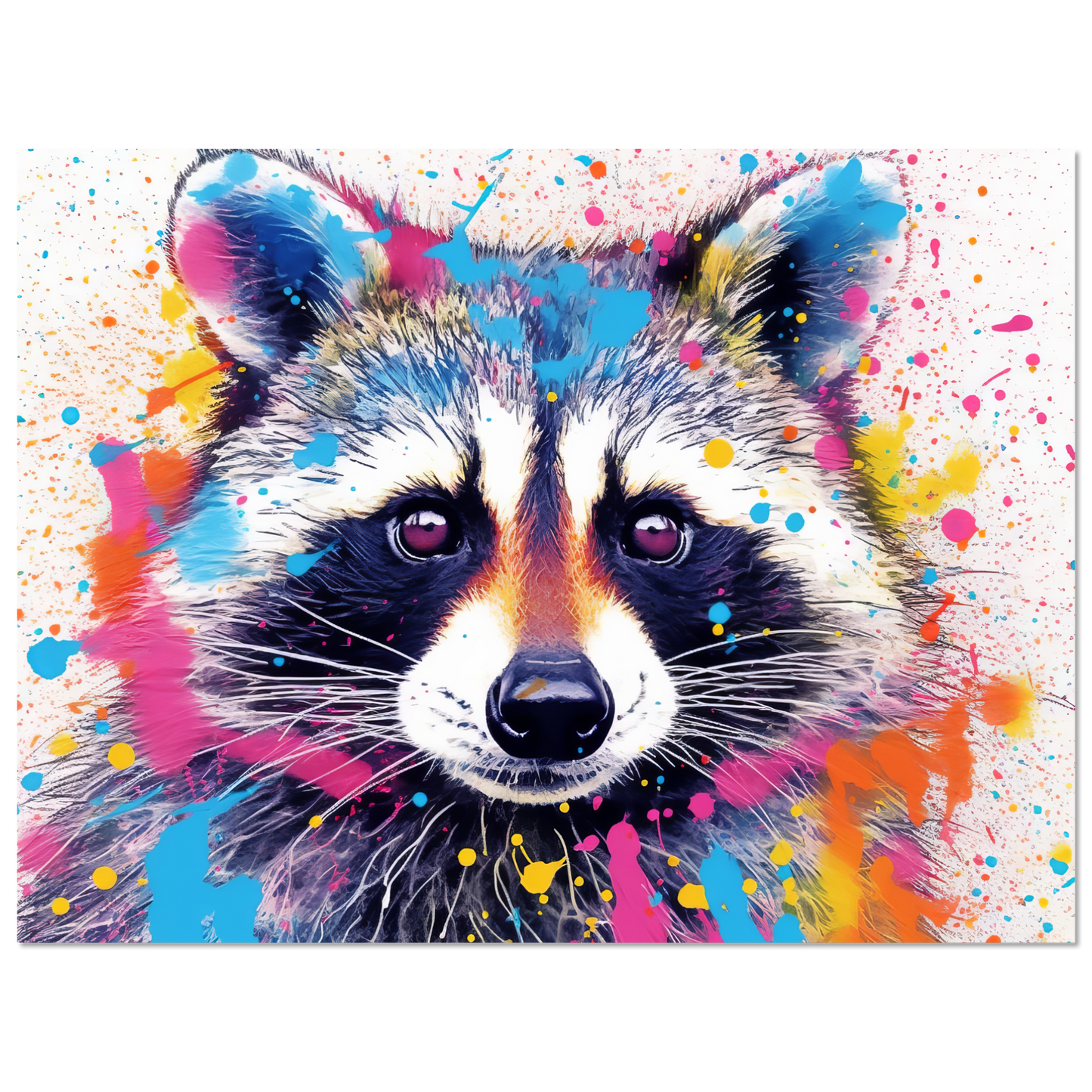 Waschbär Waschbären Pop-Art (WILD53)