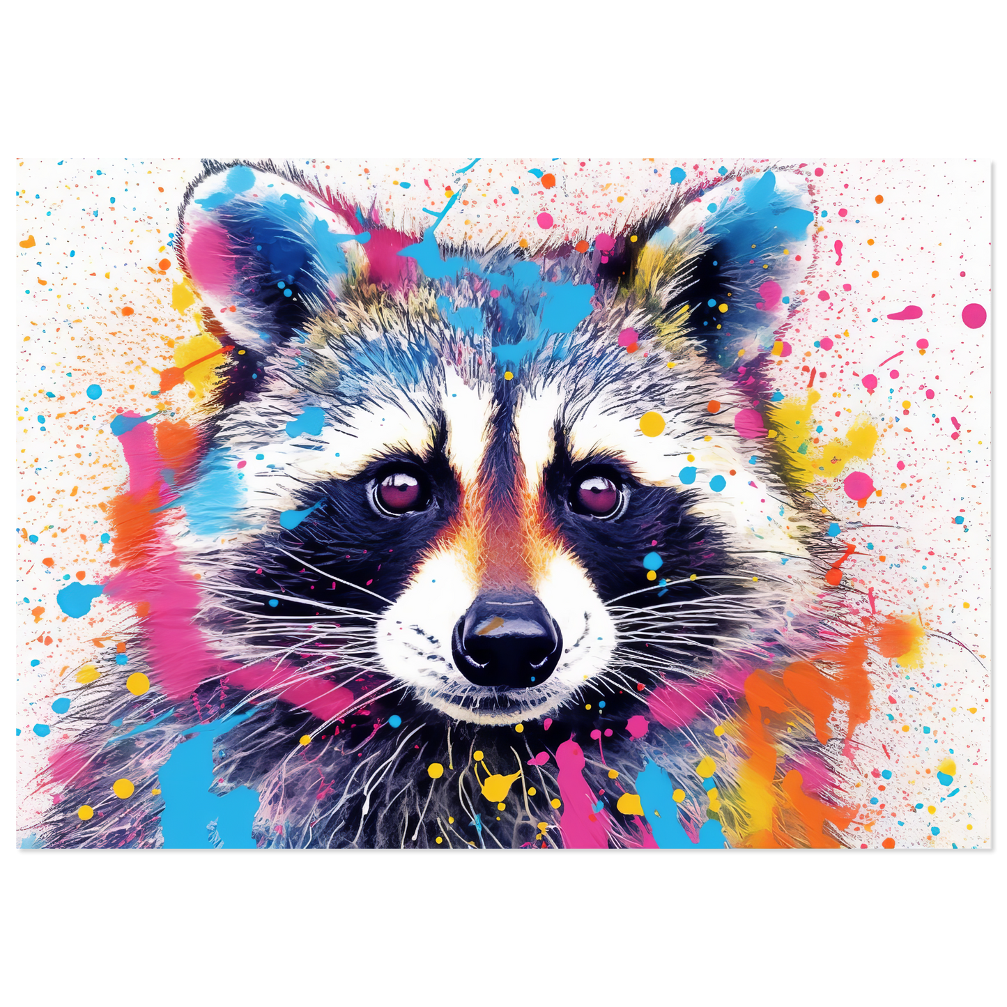 Waschbär Waschbären Pop-Art (WILD53)