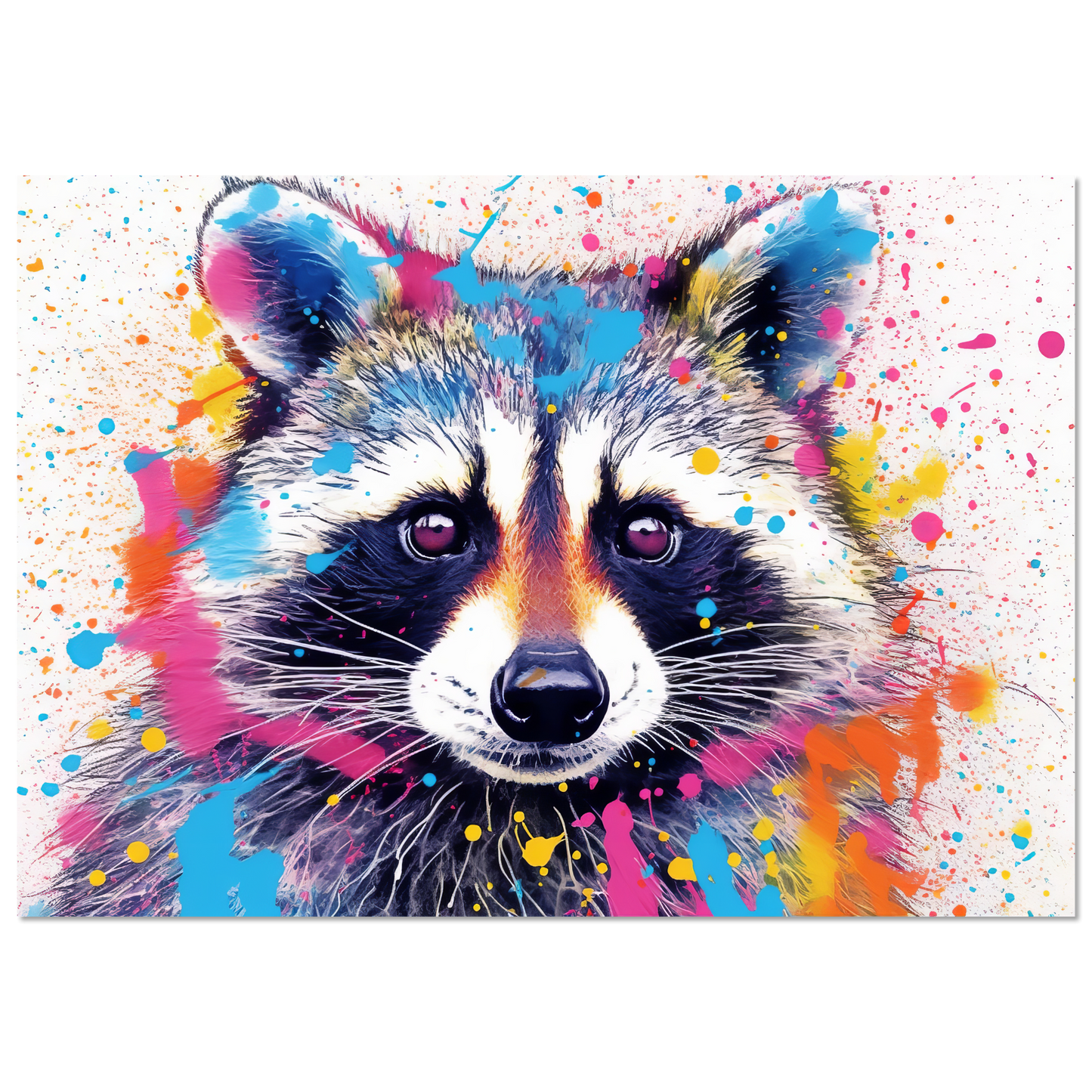 Waschbär Waschbären Pop-Art (WILD53)