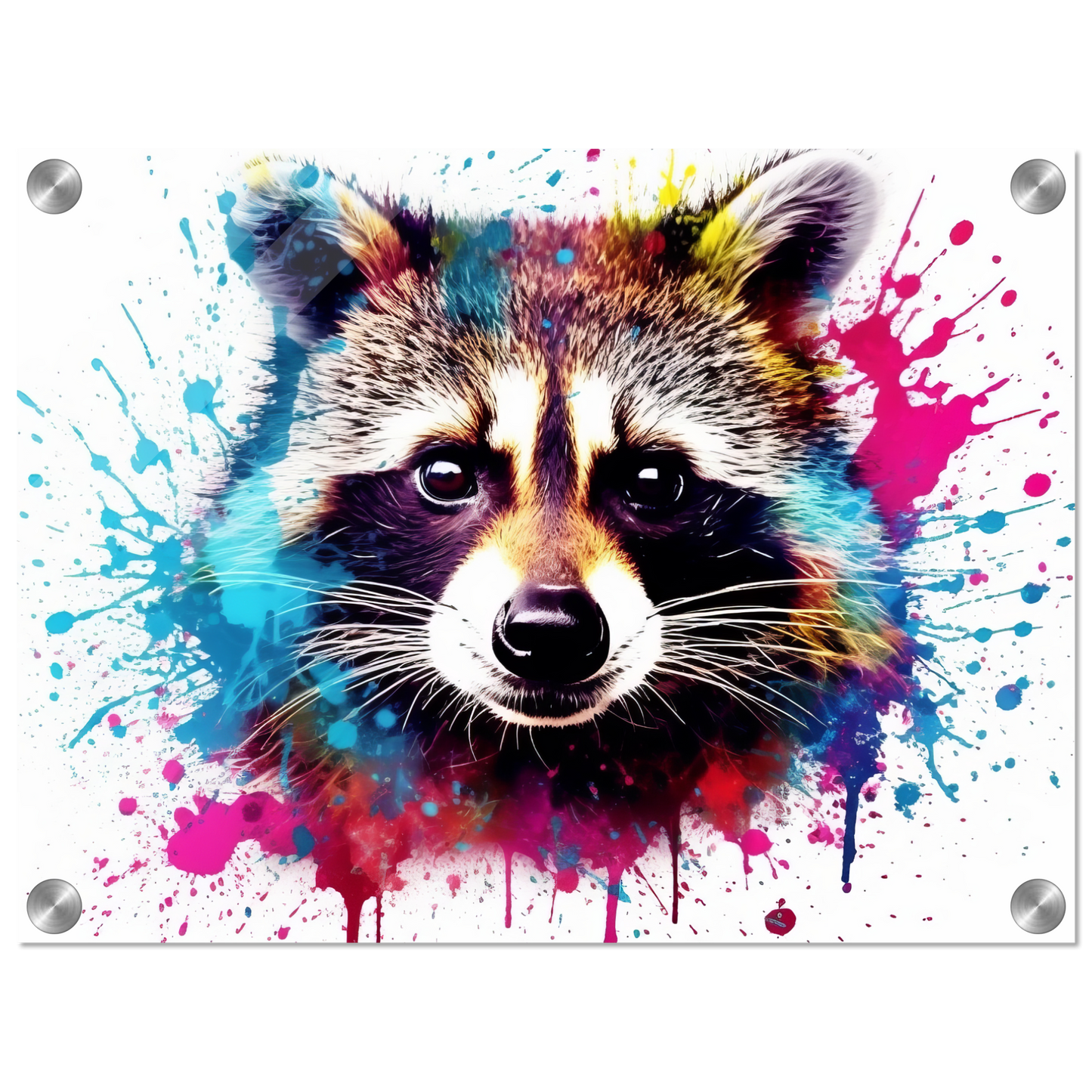 Waschbär Waschbären Pop-Art (WILD54)
