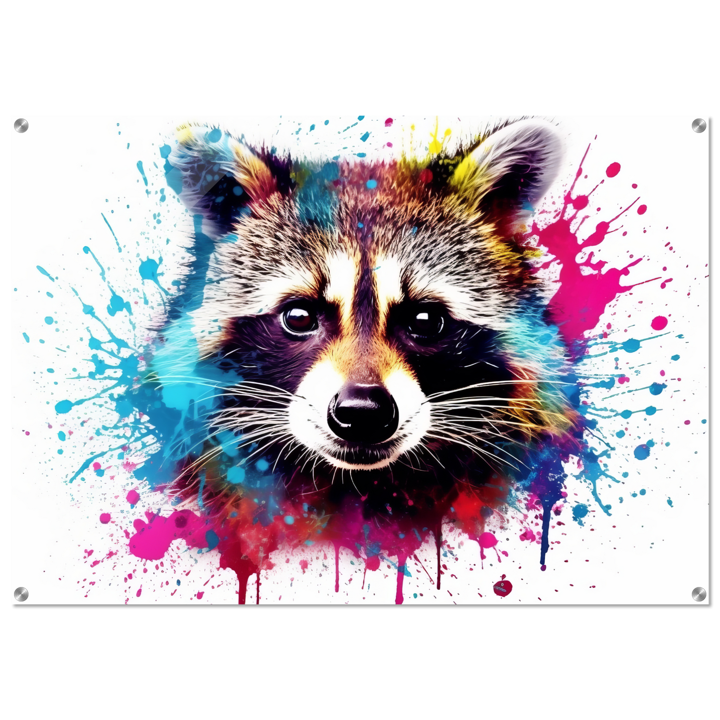 Waschbär Waschbären Pop-Art (WILD54)