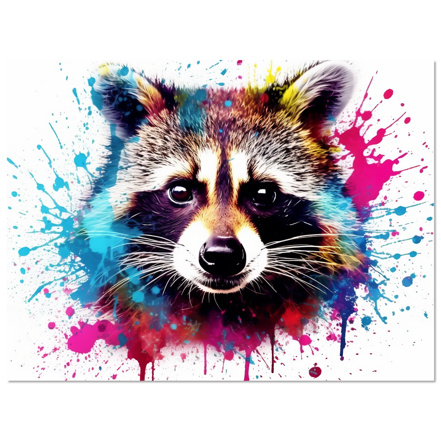 Waschbär Waschbären Pop-Art (WILD54)