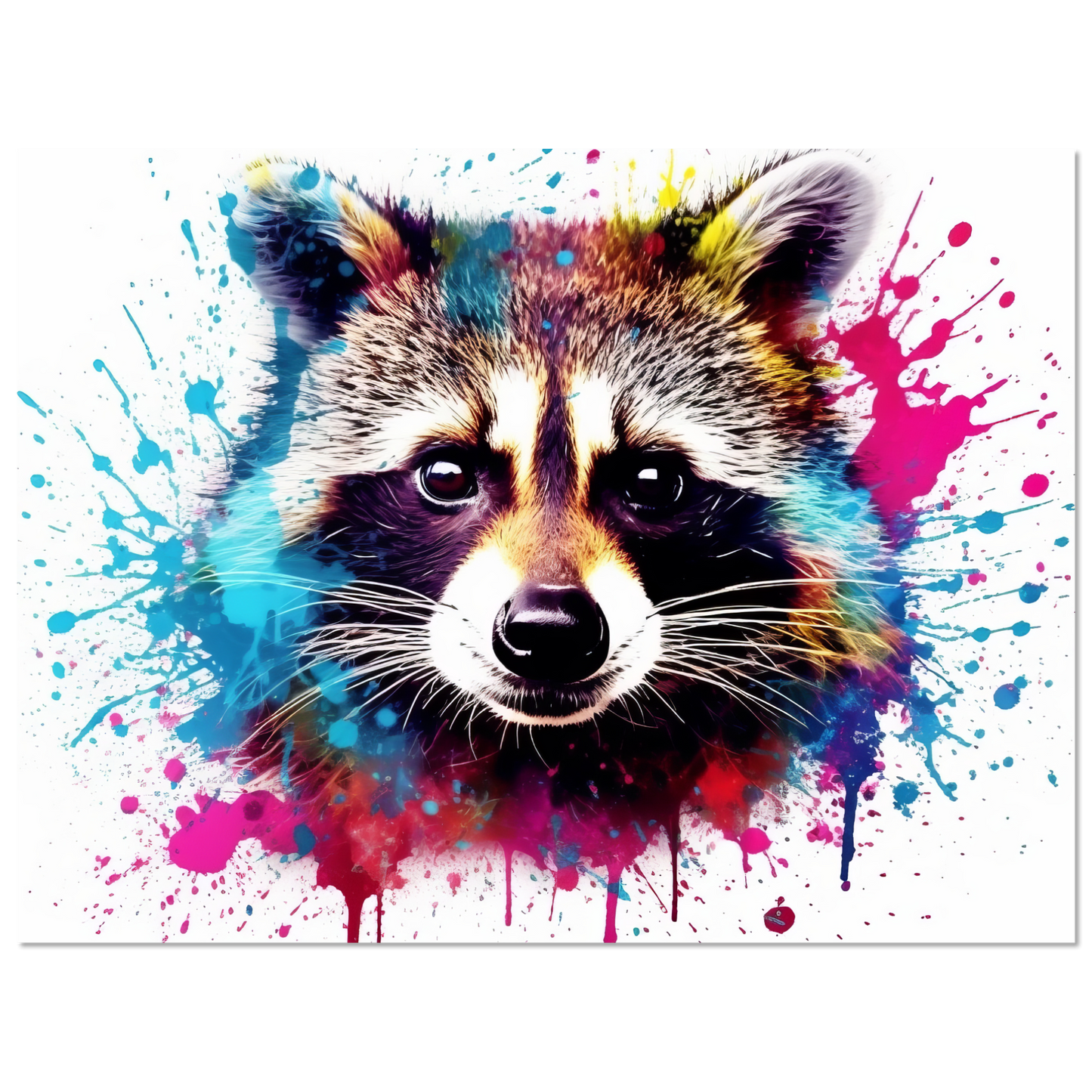 Waschbär Waschbären Pop-Art (WILD54)