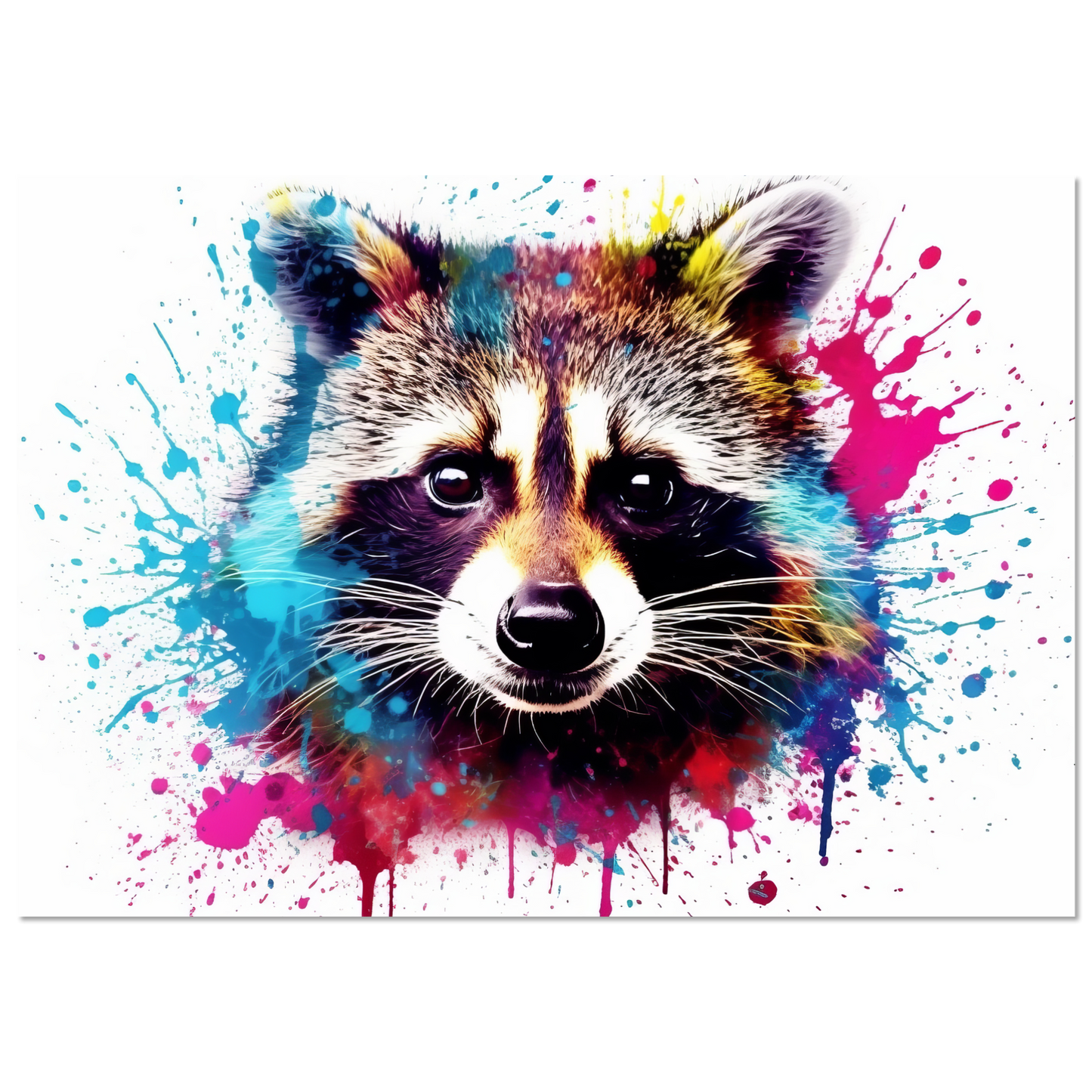 Waschbär Waschbären Pop-Art (WILD54)