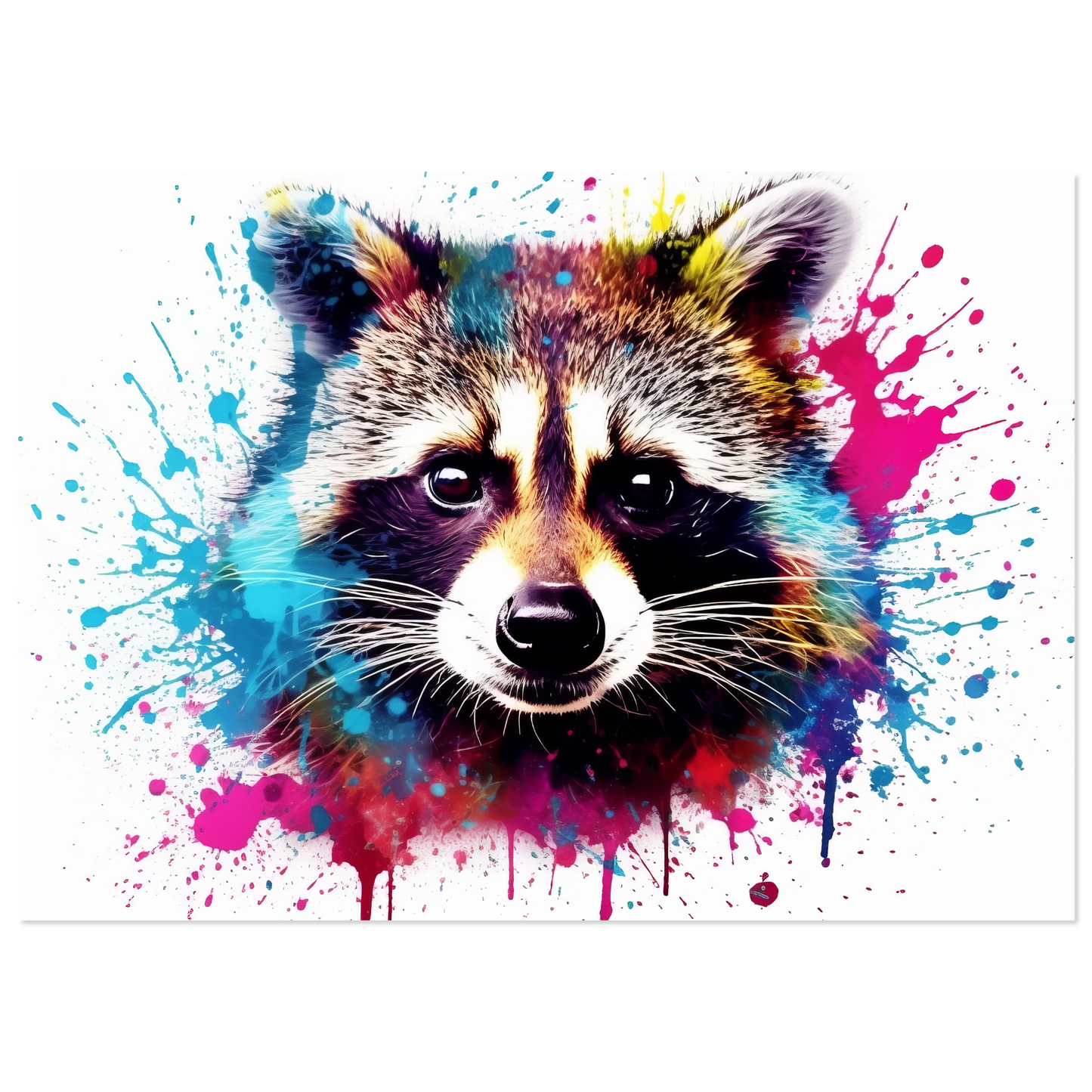 Waschbär Waschbären Pop-Art (WILD54)