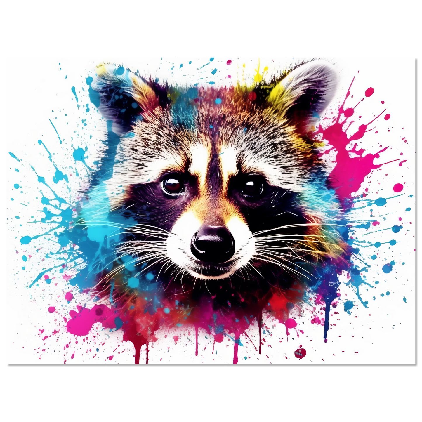 Waschbär Waschbären Pop-Art (WILD54)