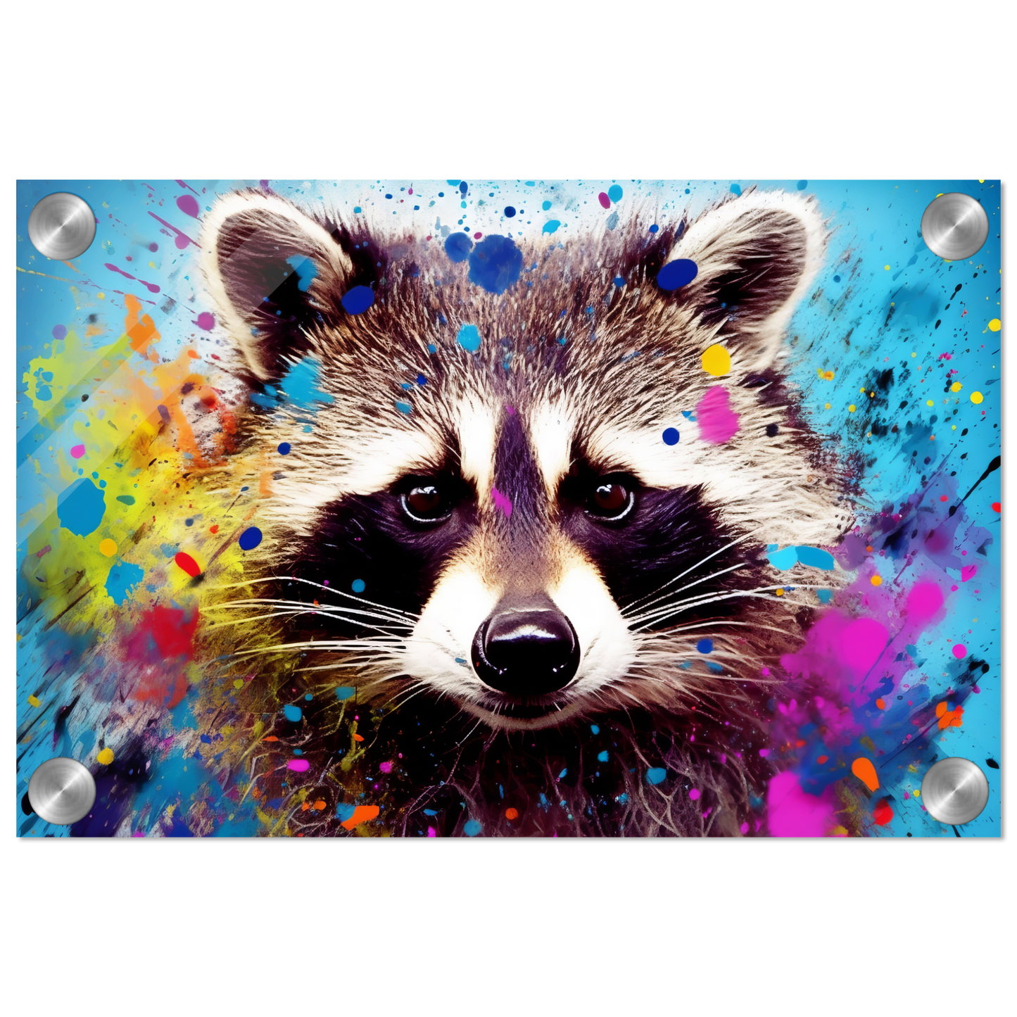 Waschbär Waschbären Pop-Art (WILD55)