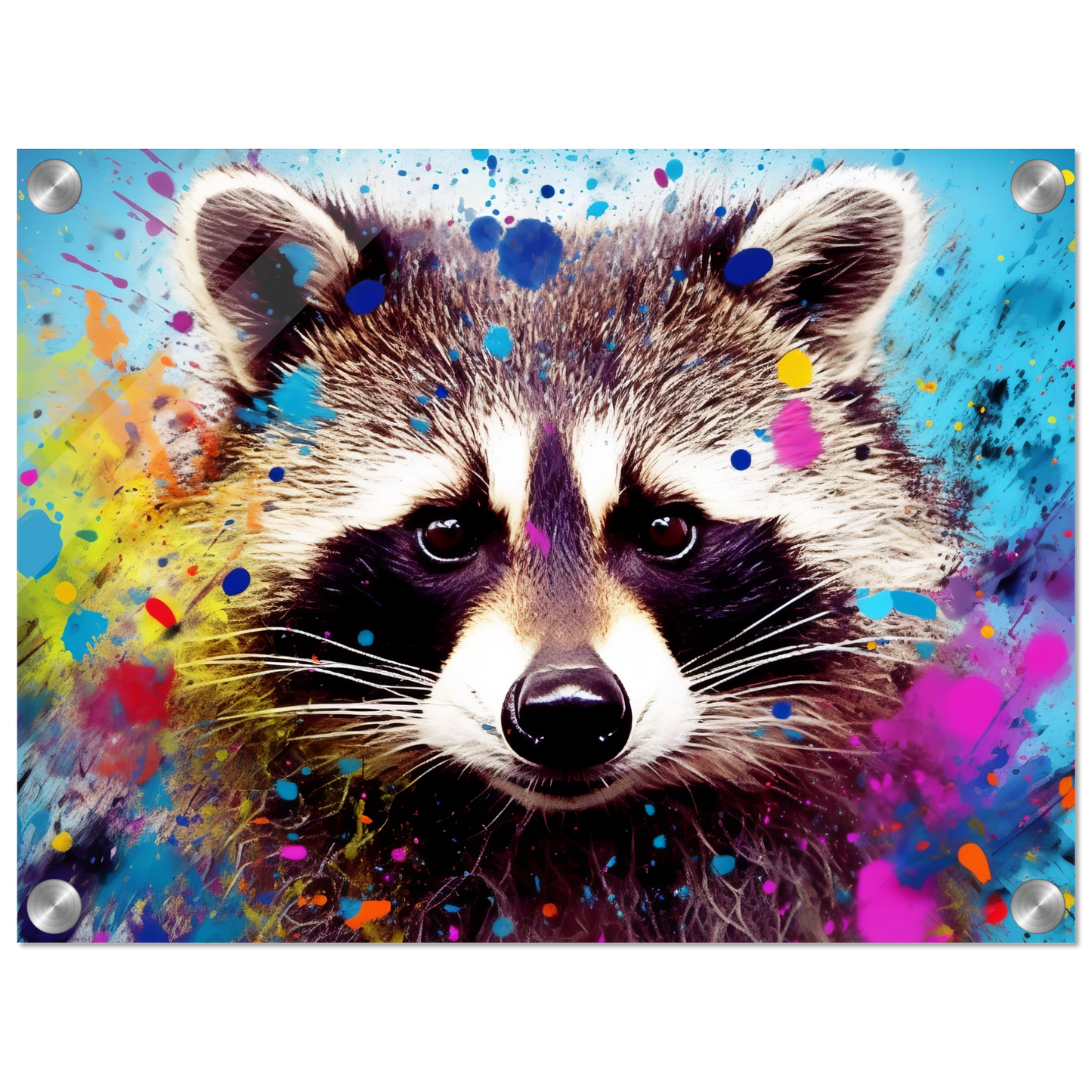Waschbär Waschbären Pop-Art (WILD55)