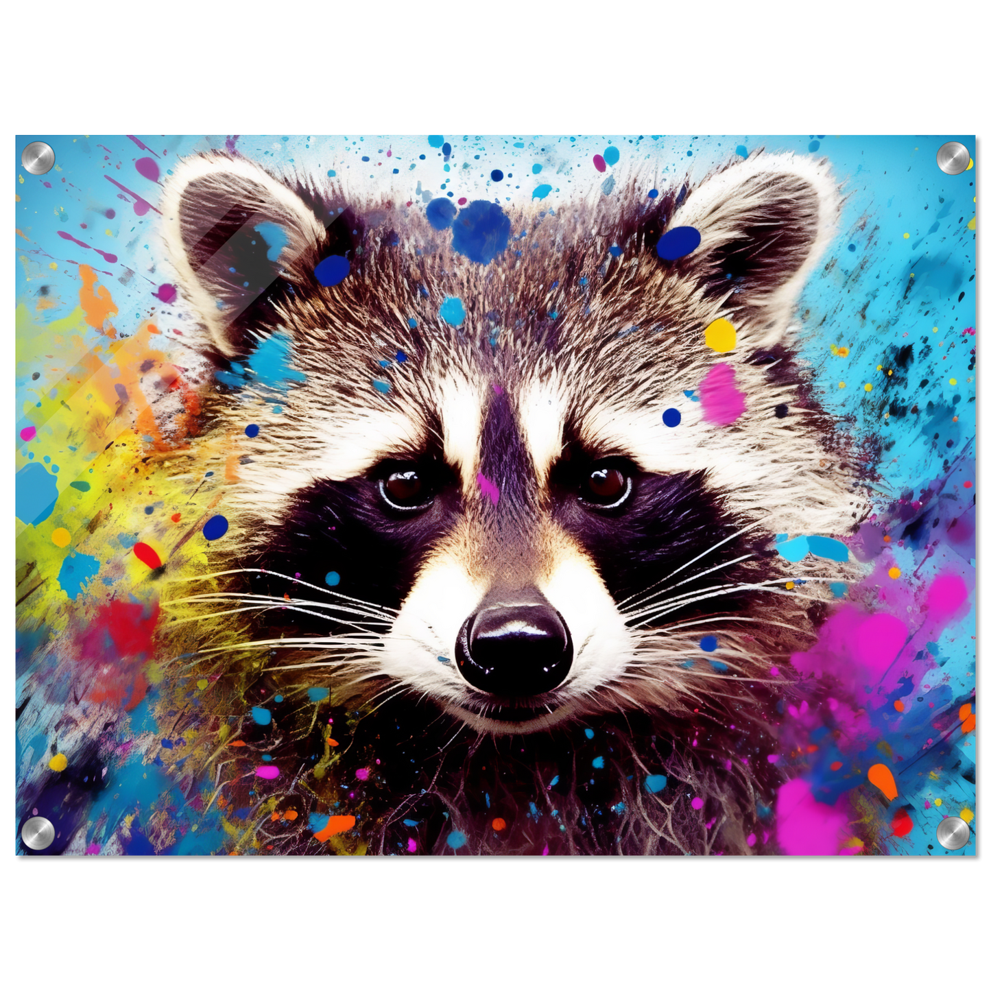 Waschbär Waschbären Pop-Art (WILD55)