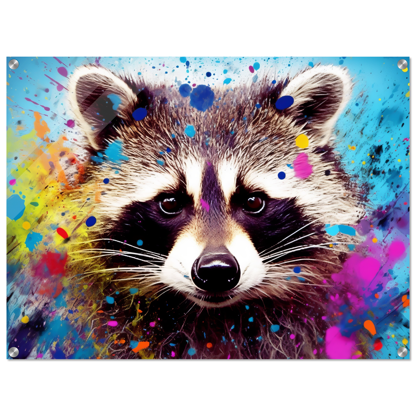 Waschbär Waschbären Pop-Art (WILD55)