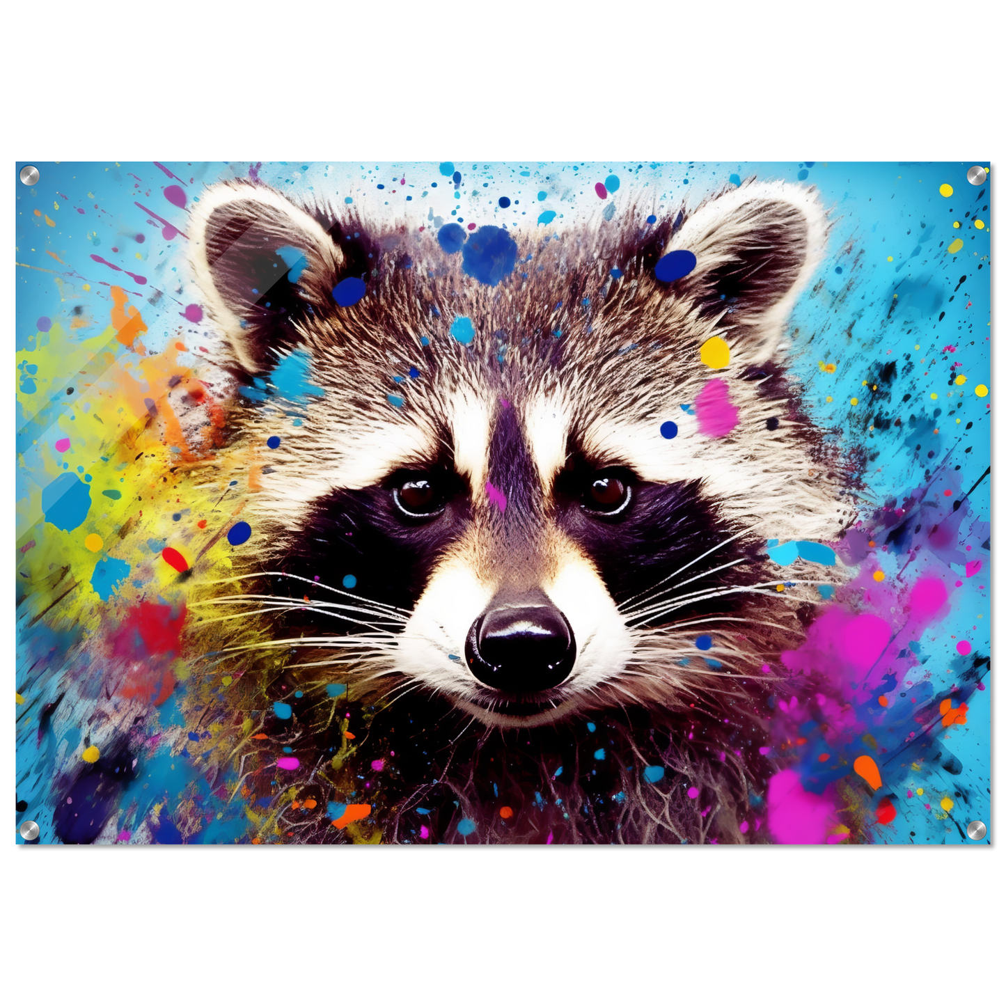 Waschbär Waschbären Pop-Art (WILD55)