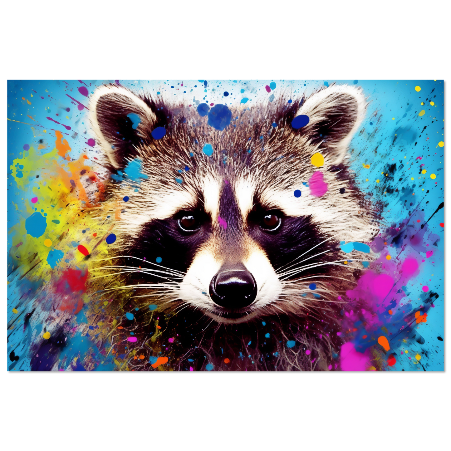Waschbär Waschbären Pop-Art (WILD55)