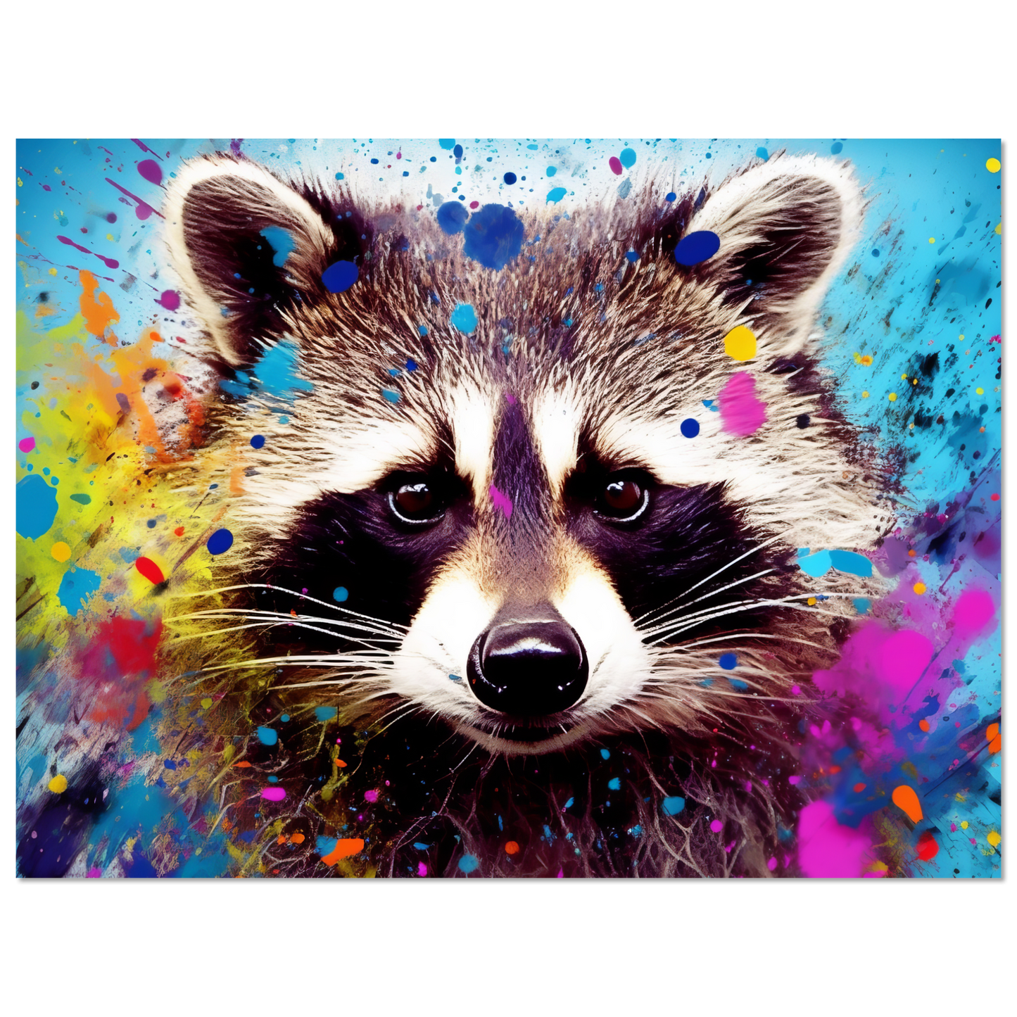 Waschbär Waschbären Pop-Art (WILD55)