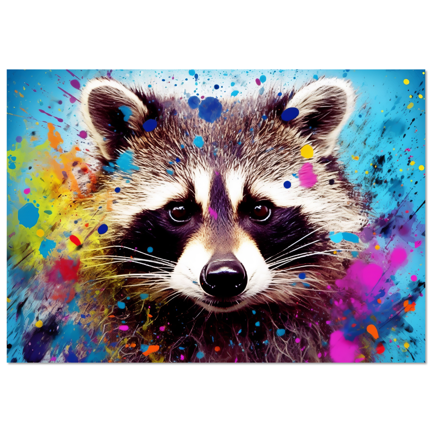 Waschbär Waschbären Pop-Art (WILD55)