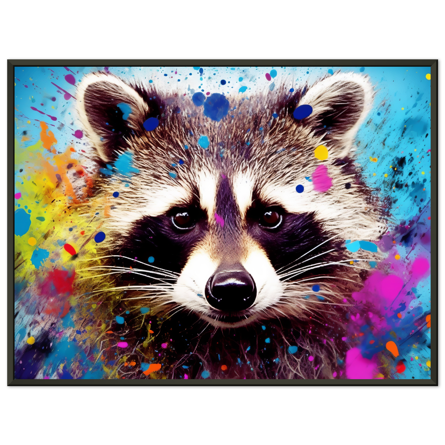 Waschbär Waschbären Pop-Art (WILD55)