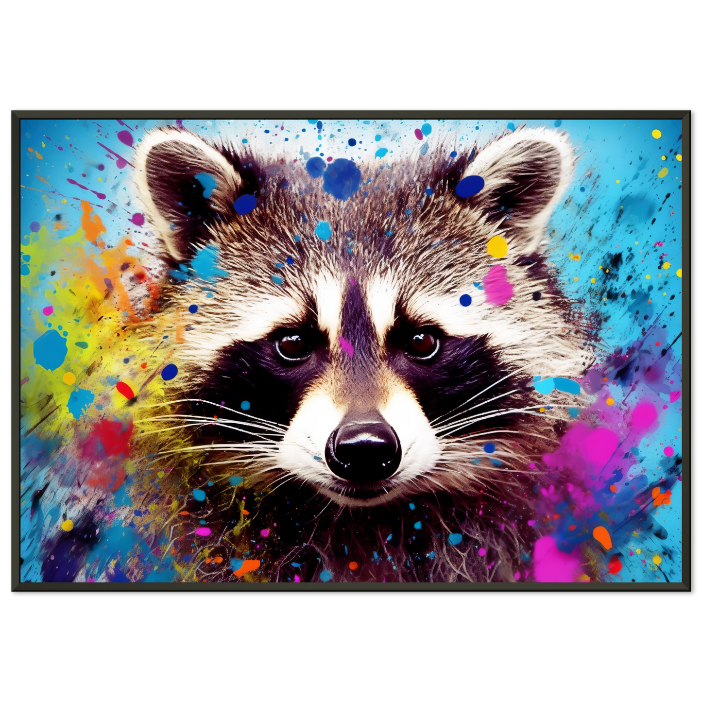 Waschbär Waschbären Pop-Art (WILD55)