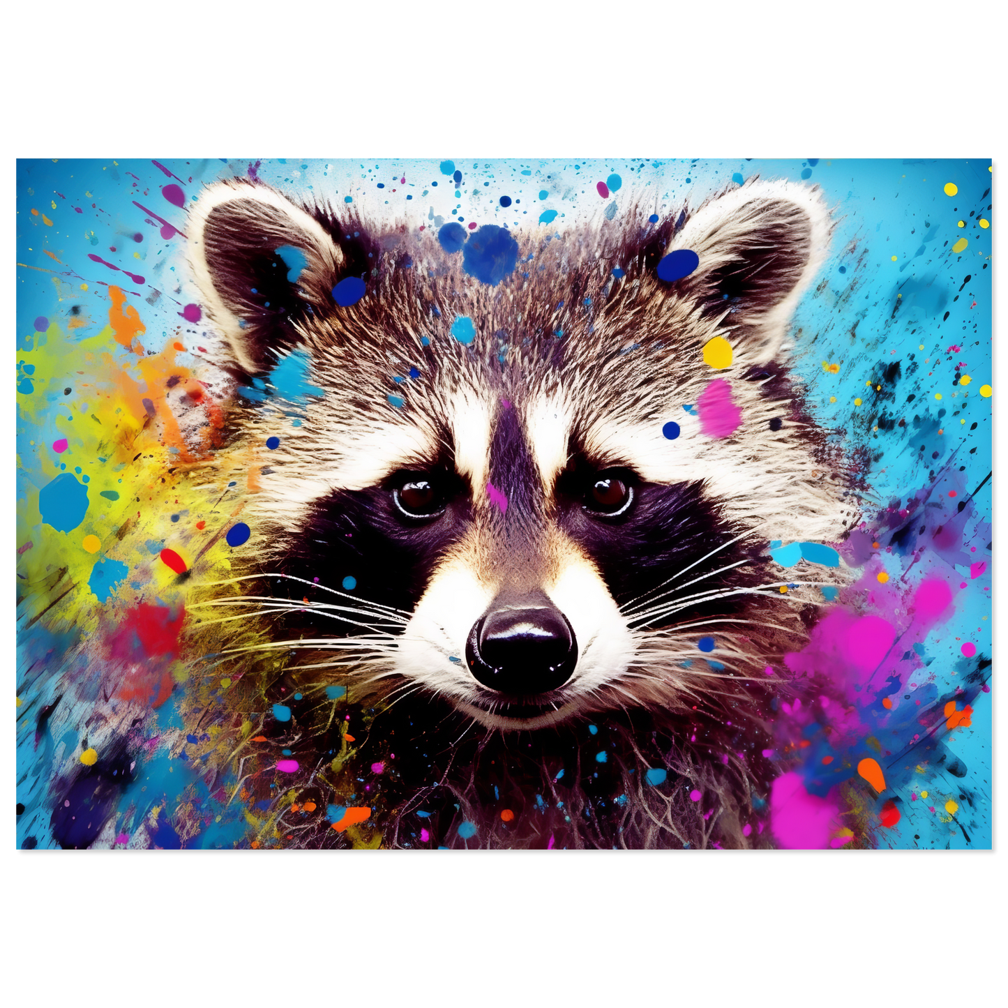 Waschbär Waschbären Pop-Art (WILD55)