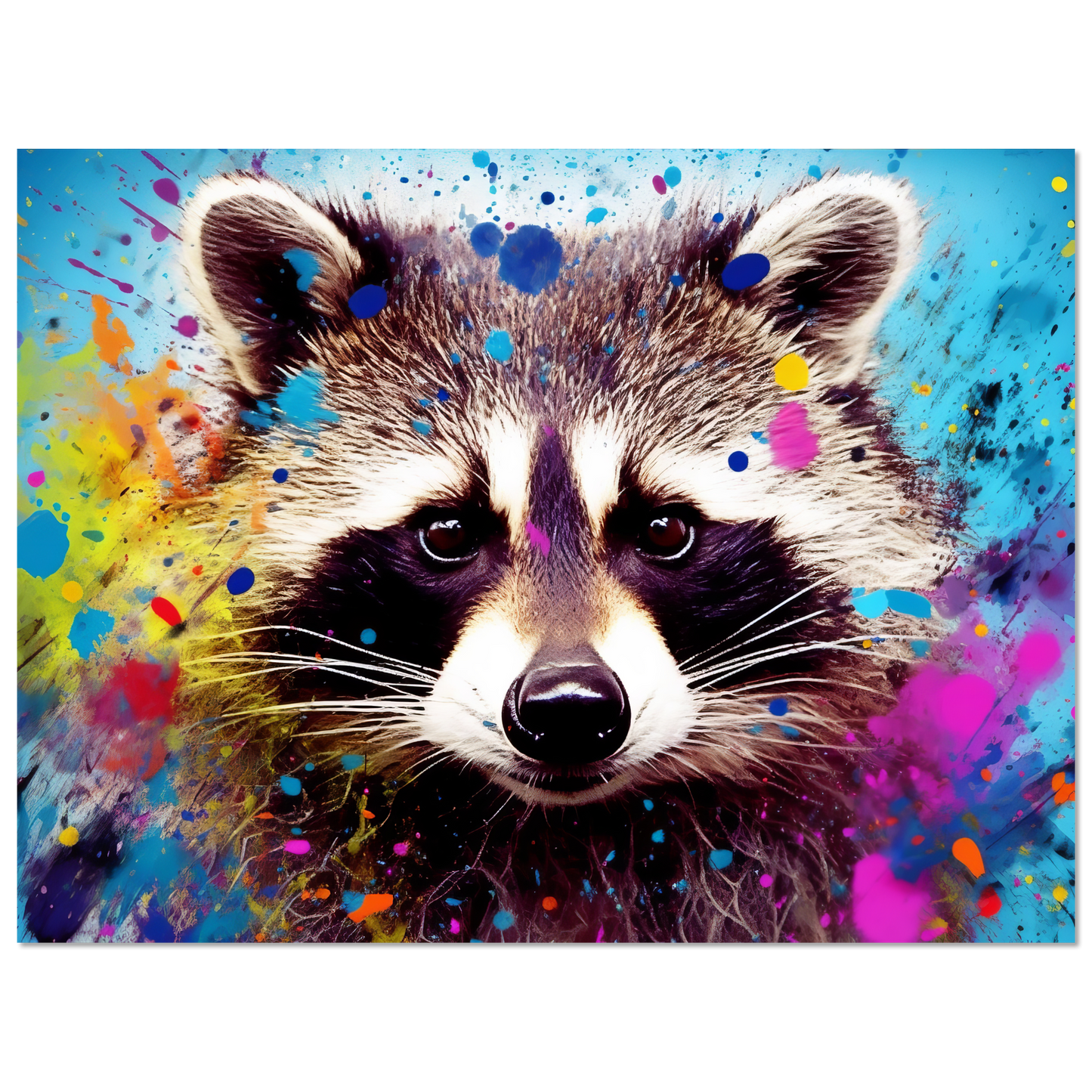 Waschbär Waschbären Pop-Art (WILD55)