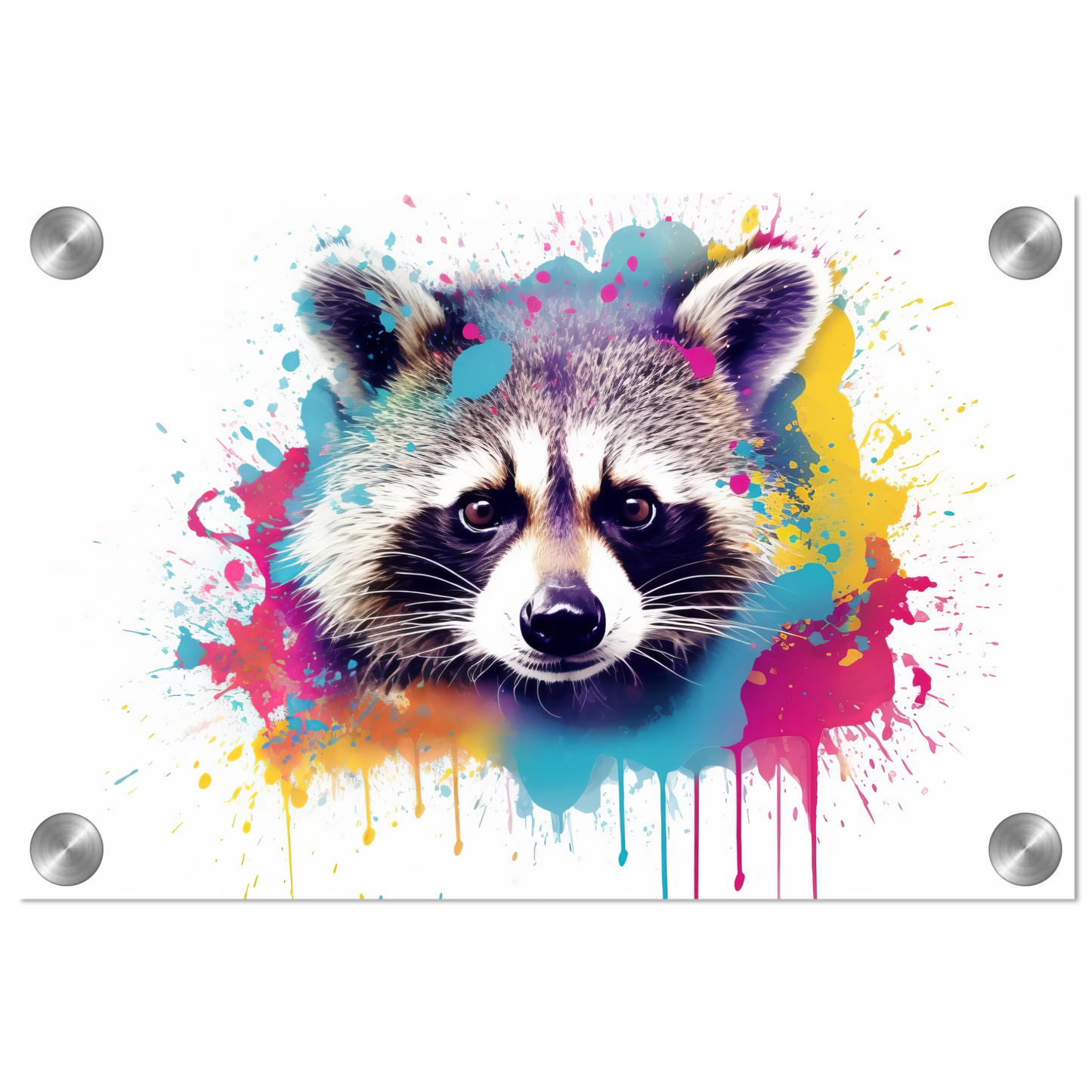 Waschbär Waschbären Pop-Art (WILD56)