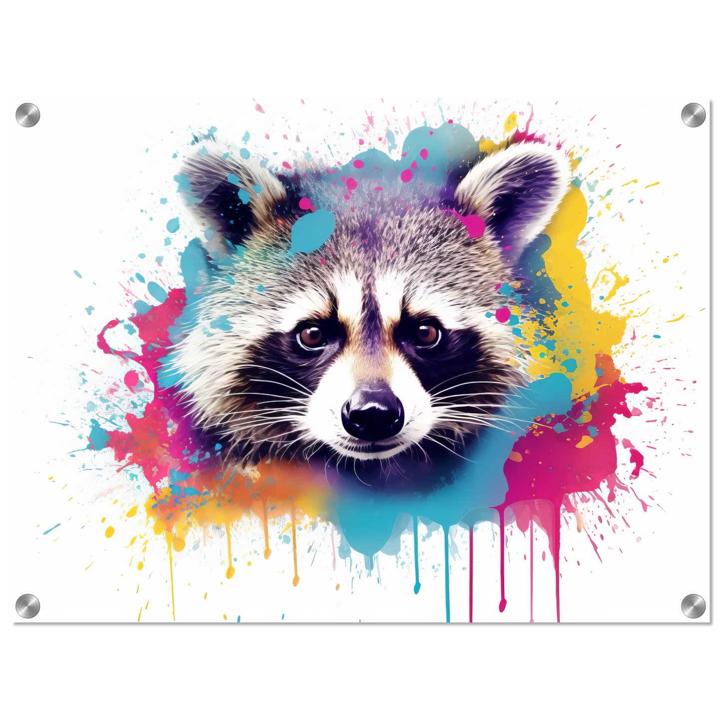 Waschbär Waschbären Pop-Art (WILD56)