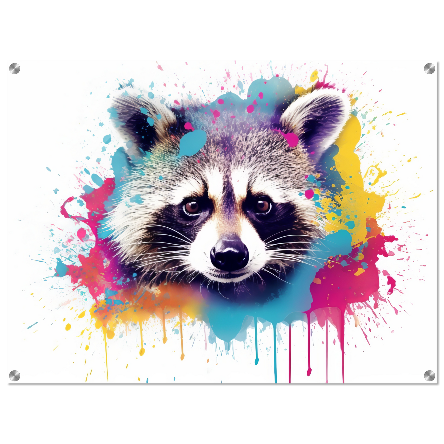 Waschbär Waschbären Pop-Art (WILD56)