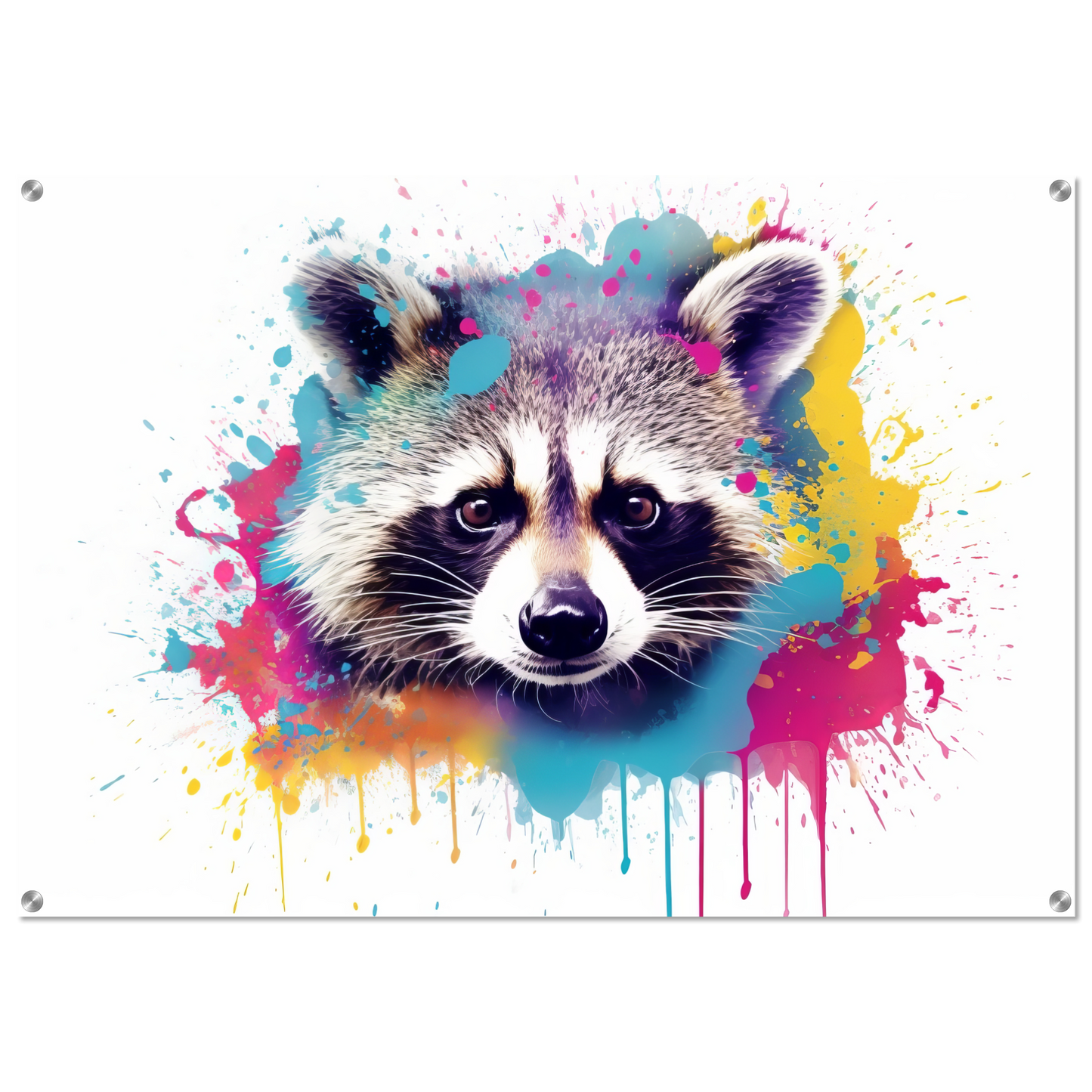 Waschbär Waschbären Pop-Art (WILD56)