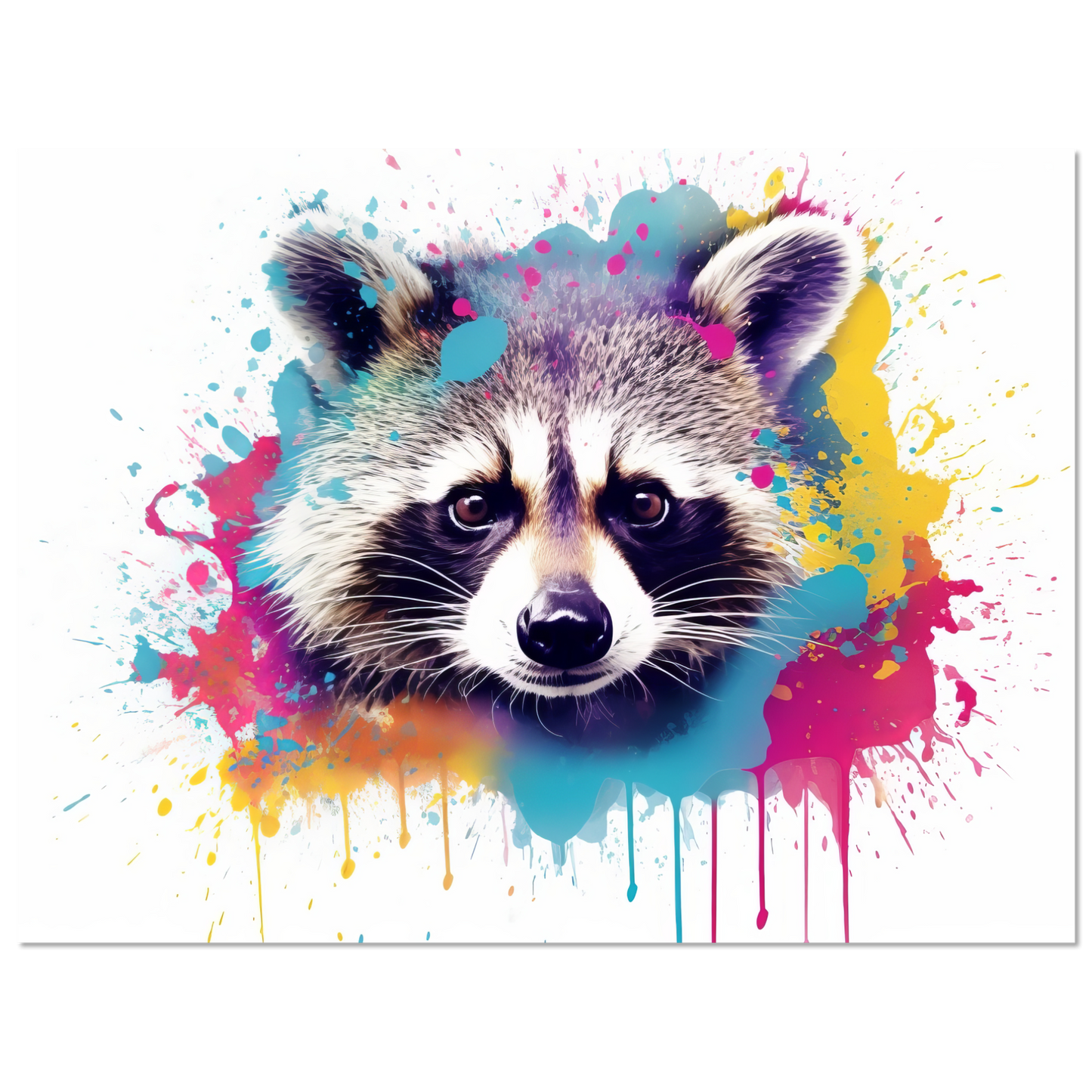 Waschbär Waschbären Pop-Art (WILD56)
