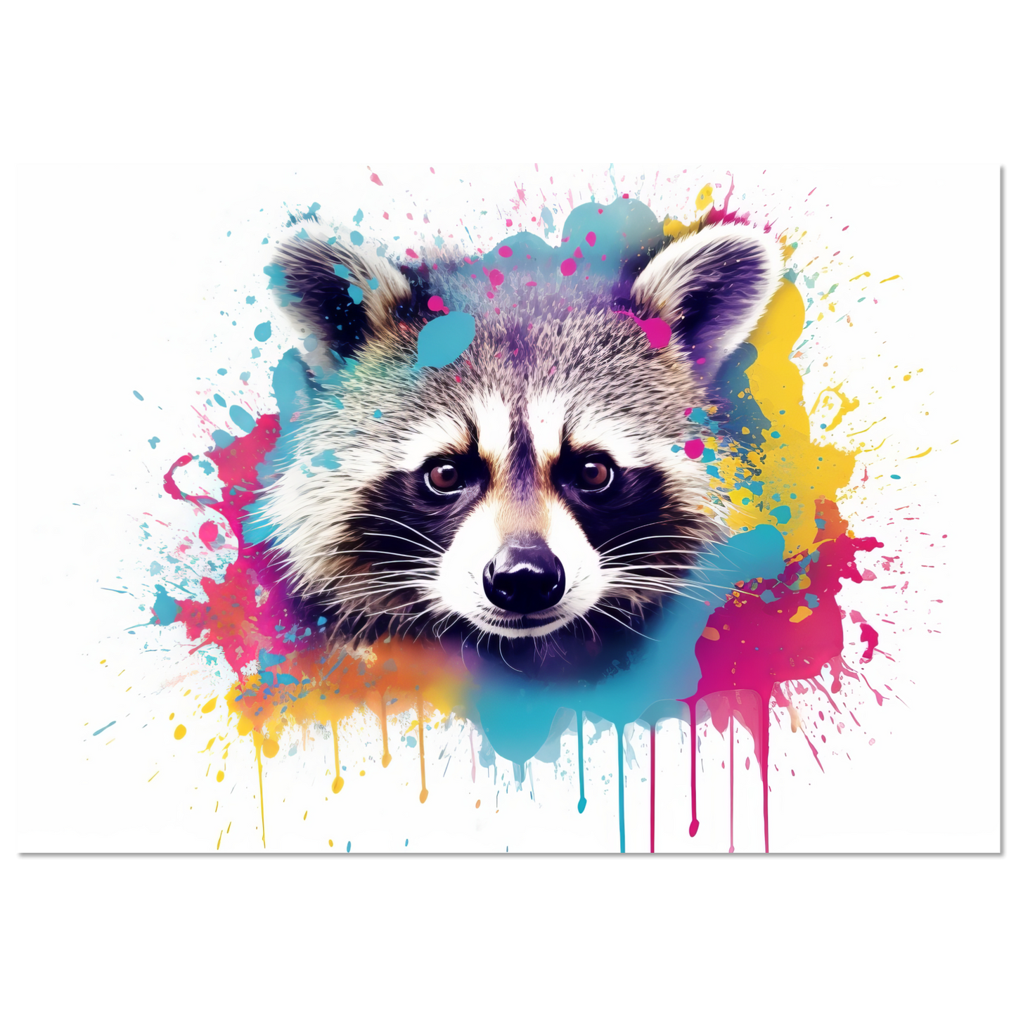 Waschbär Waschbären Pop-Art (WILD56)