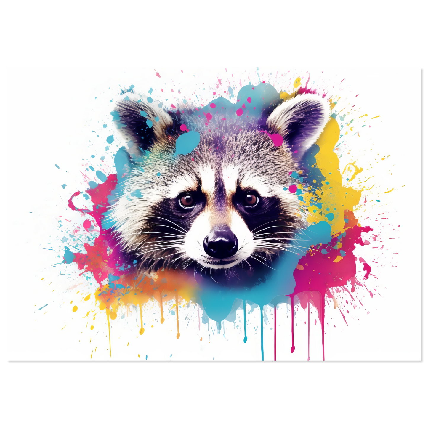 Waschbär Waschbären Pop-Art (WILD56)