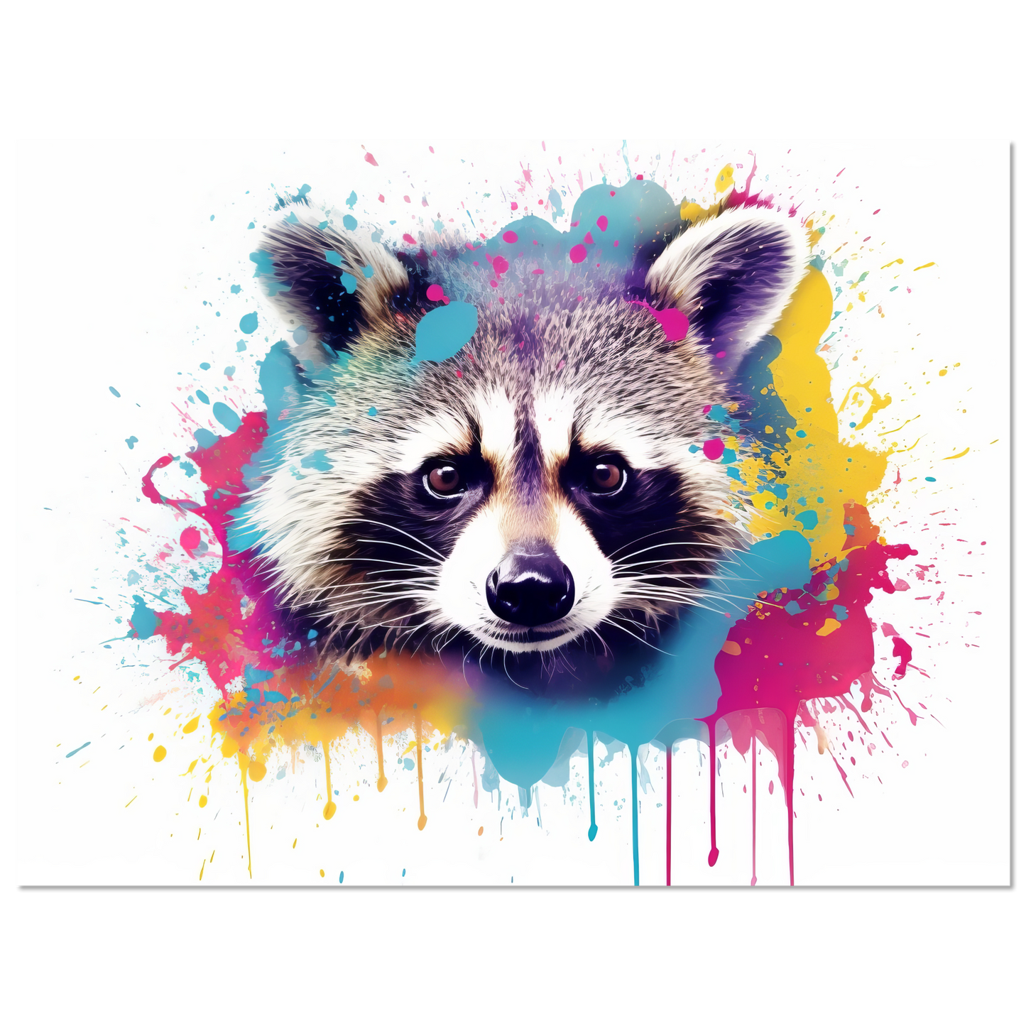 Waschbär Waschbären Pop-Art (WILD56)