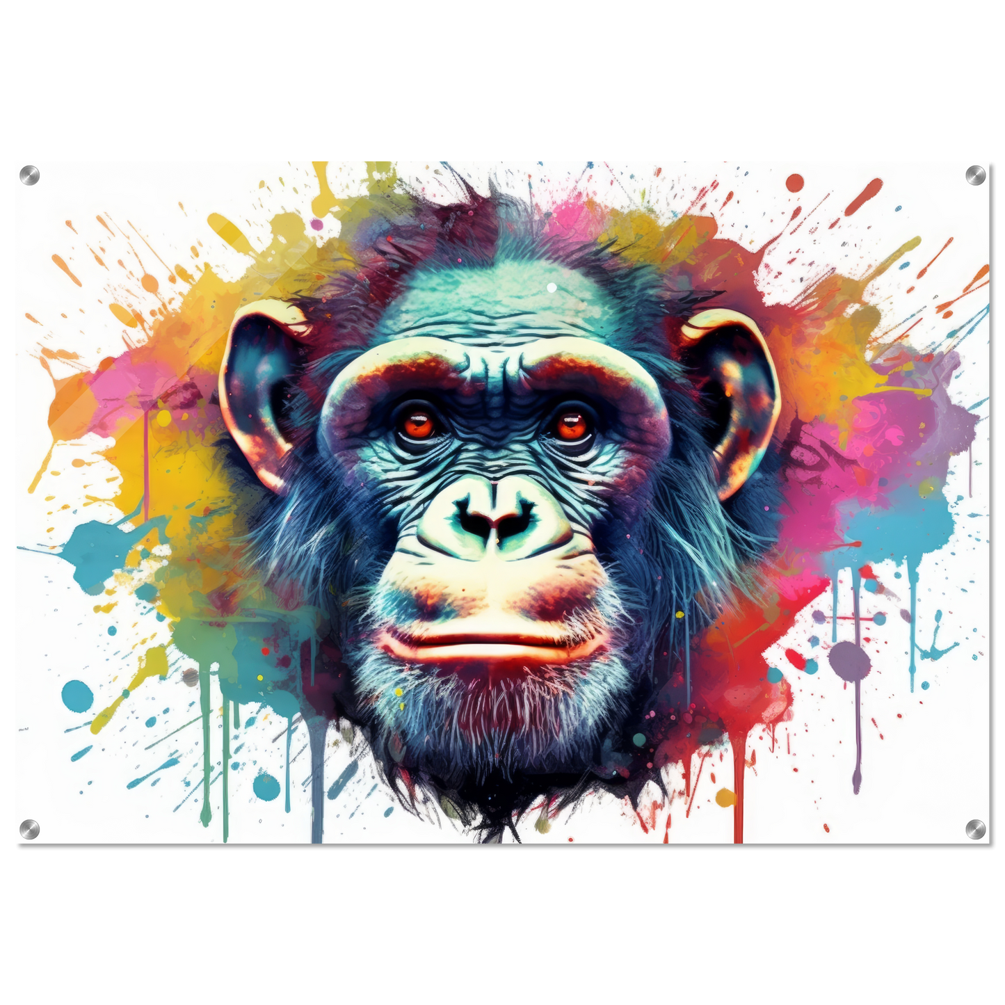 Chimpanzee monkey pop art (WILD65)