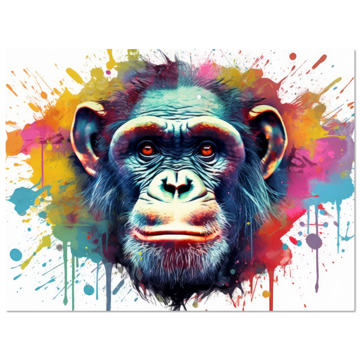 Chimpanzee monkey pop art (WILD65)
