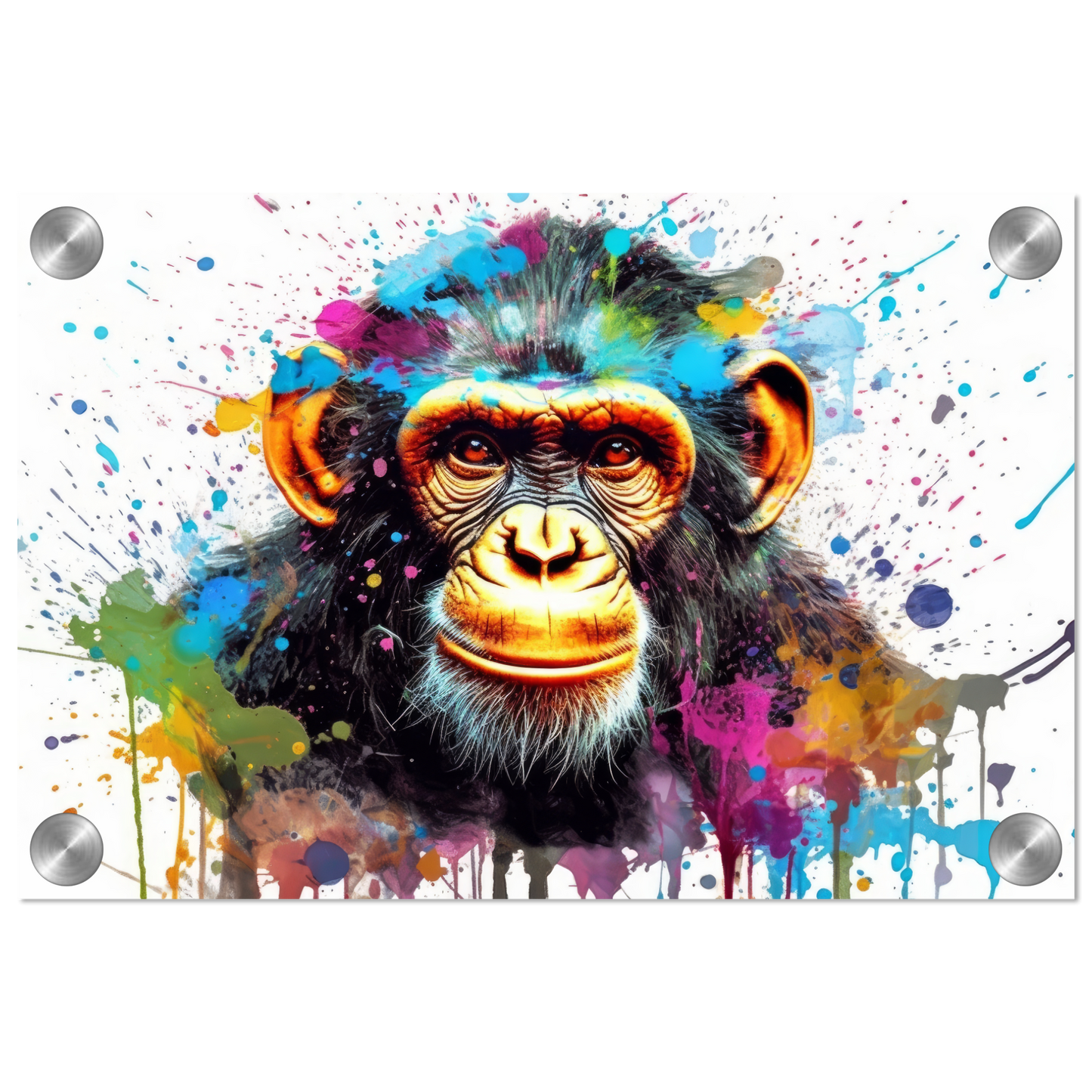 Schimpanse Affe Pop-Art (WILD67)