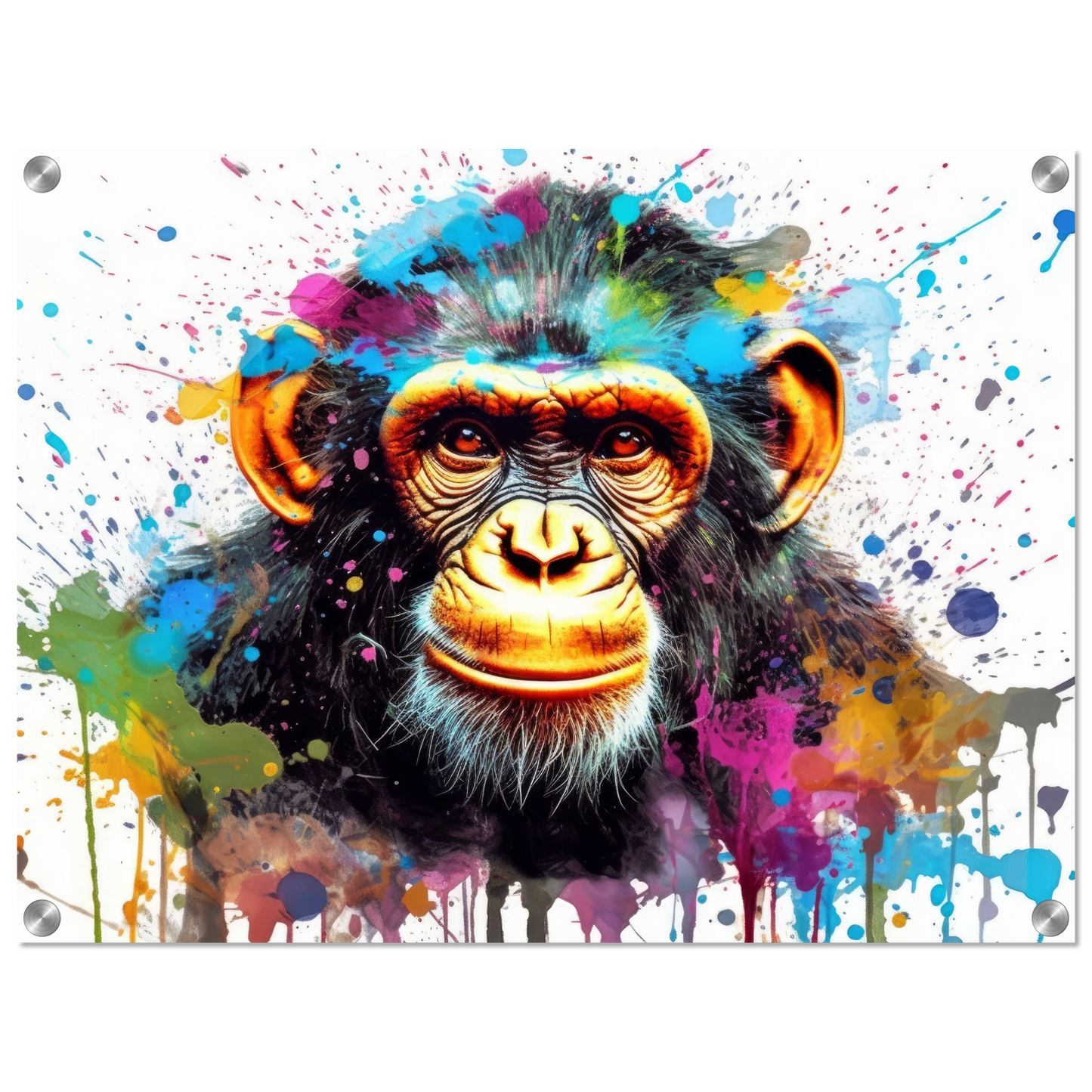 Schimpanse Affe Pop-Art (WILD67)