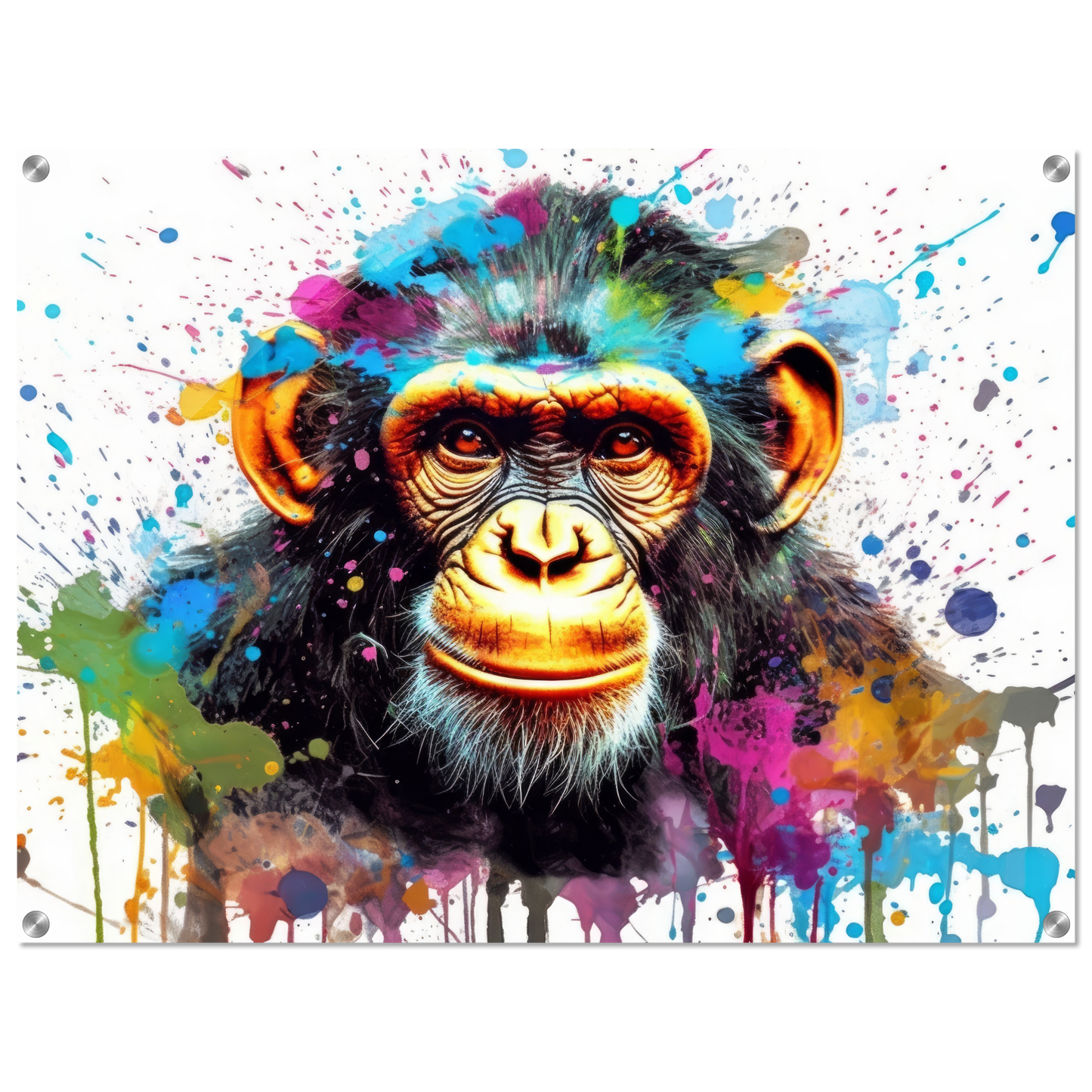 Schimpanse Affe Pop-Art (WILD67)