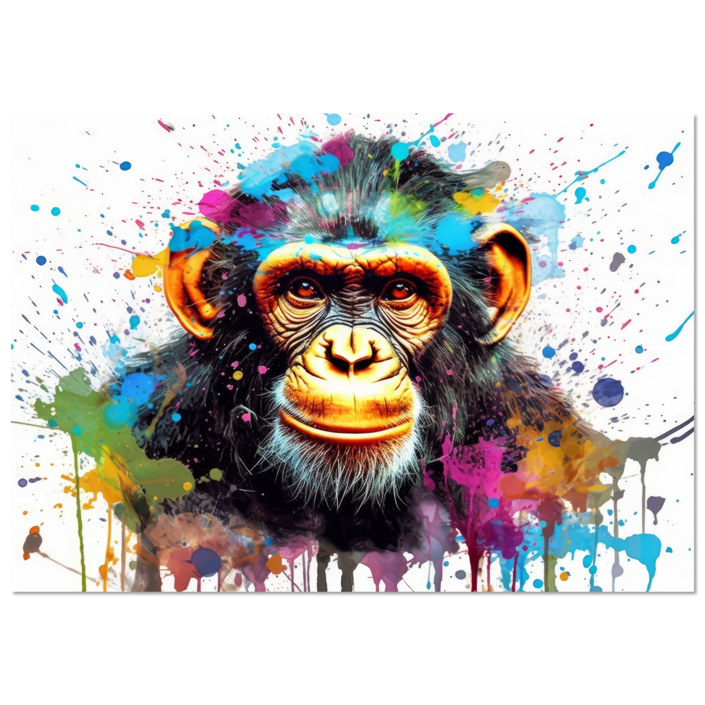 Schimpanse Affe Pop-Art (WILD67)