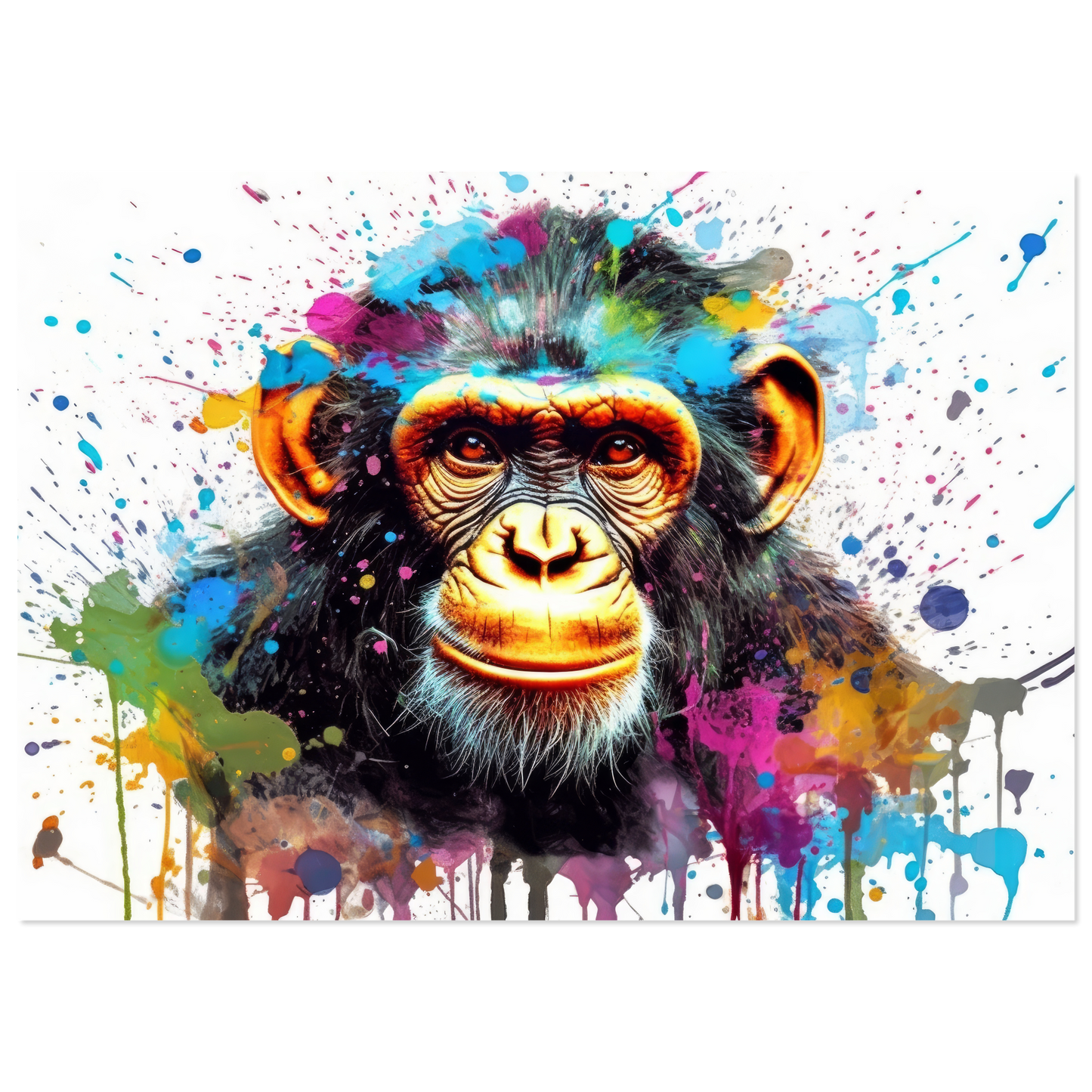 Schimpanse Affe Pop-Art (WILD67)