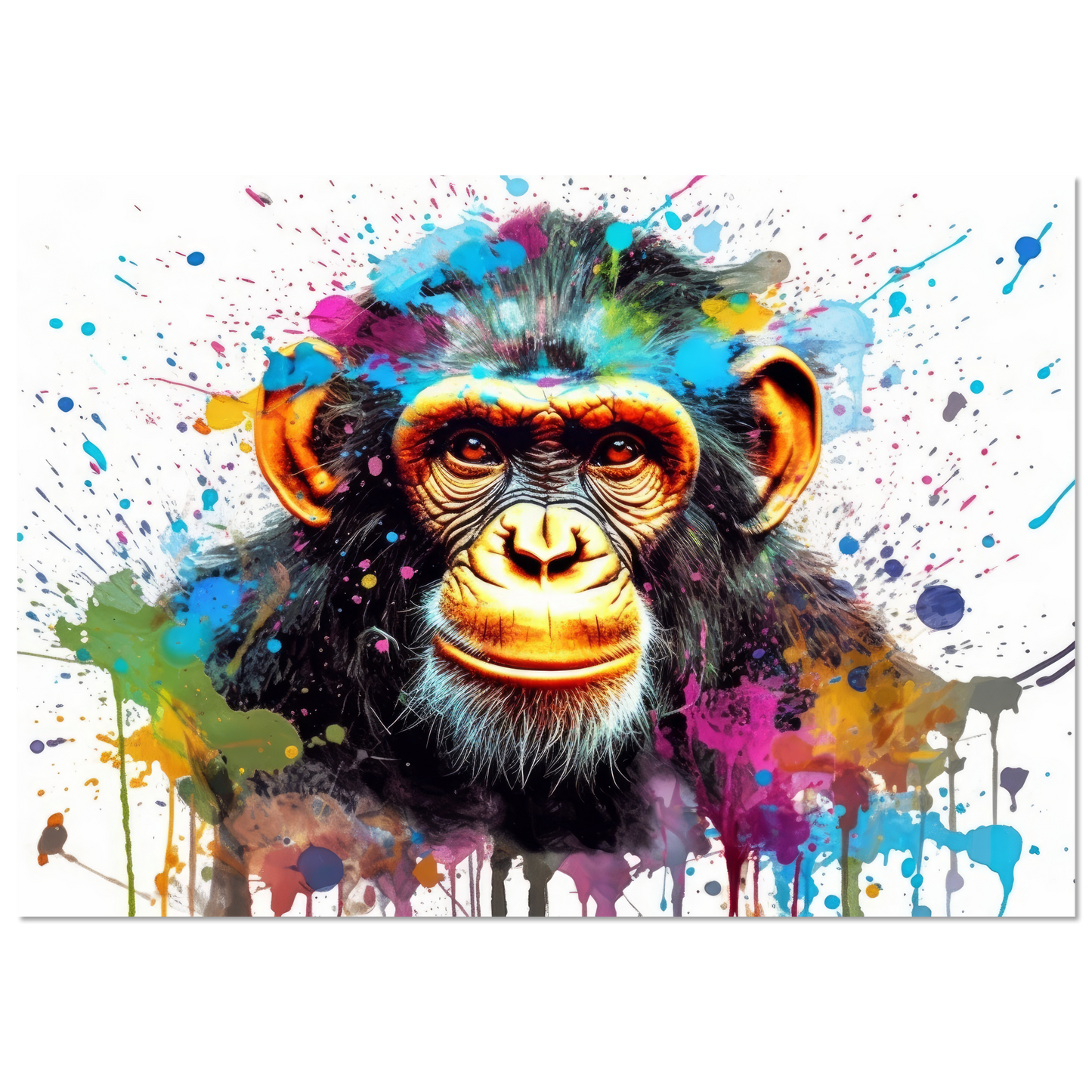 Schimpanse Affe Pop-Art (WILD67)
