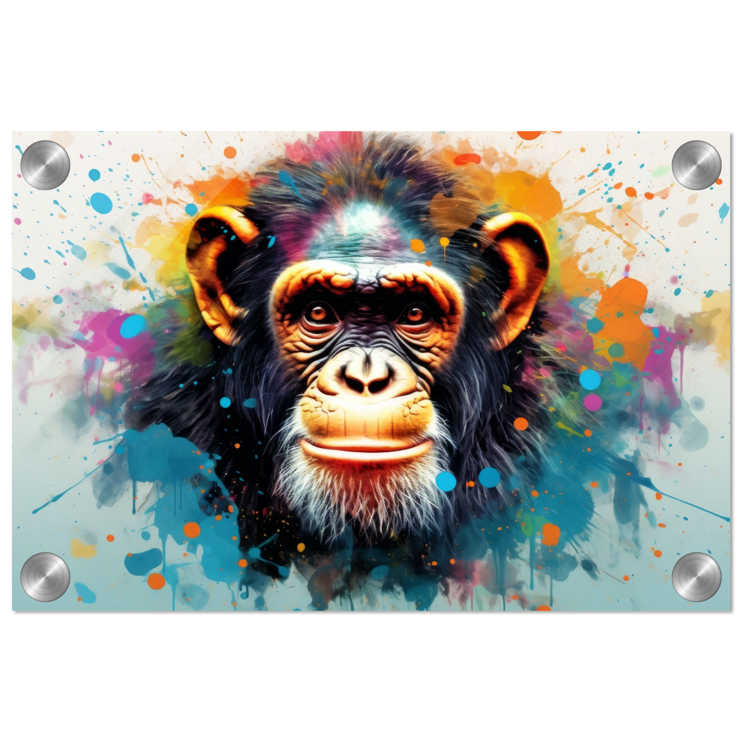 Chimpanzee monkey pop art (WILD68)