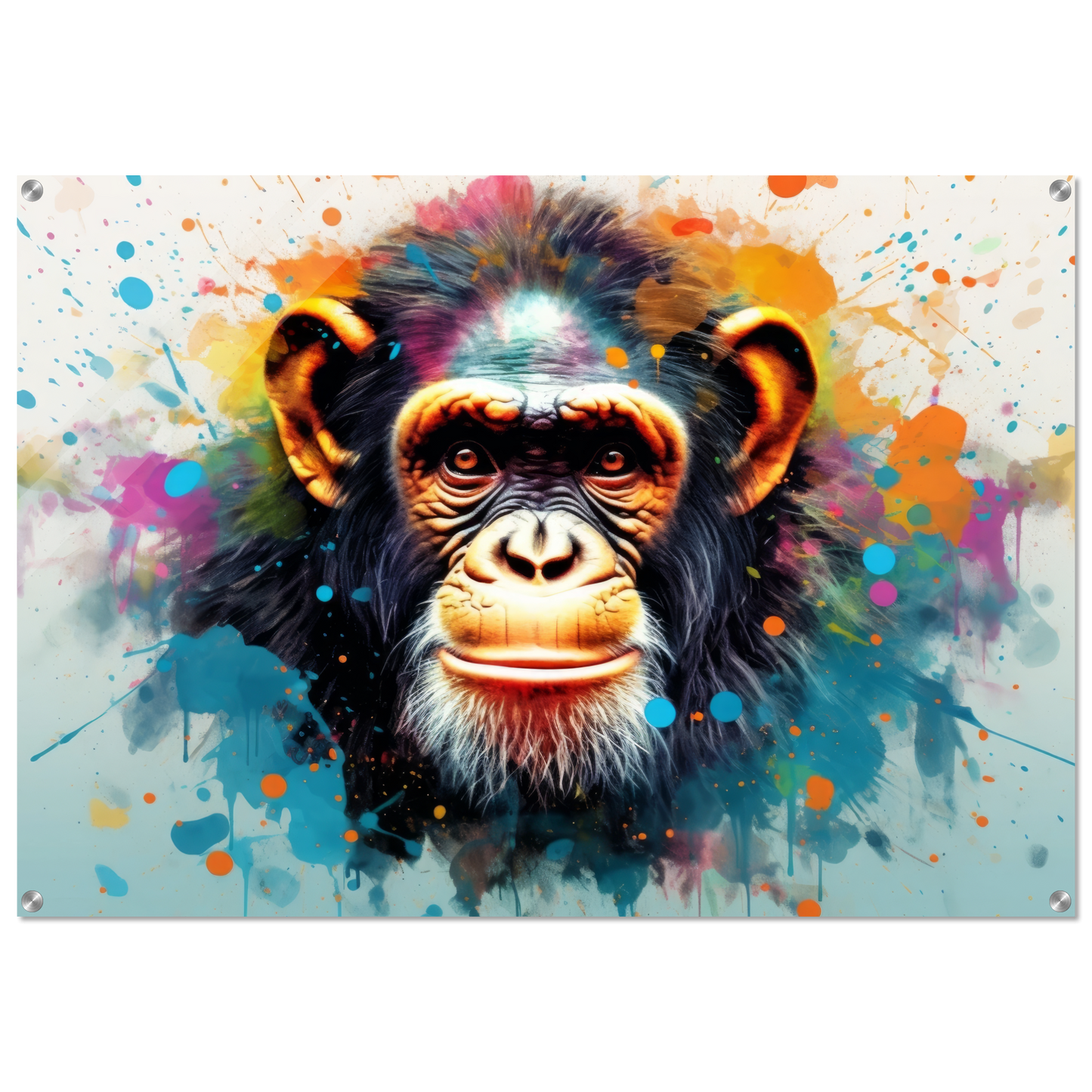 Chimpanzee monkey pop art (WILD68)
