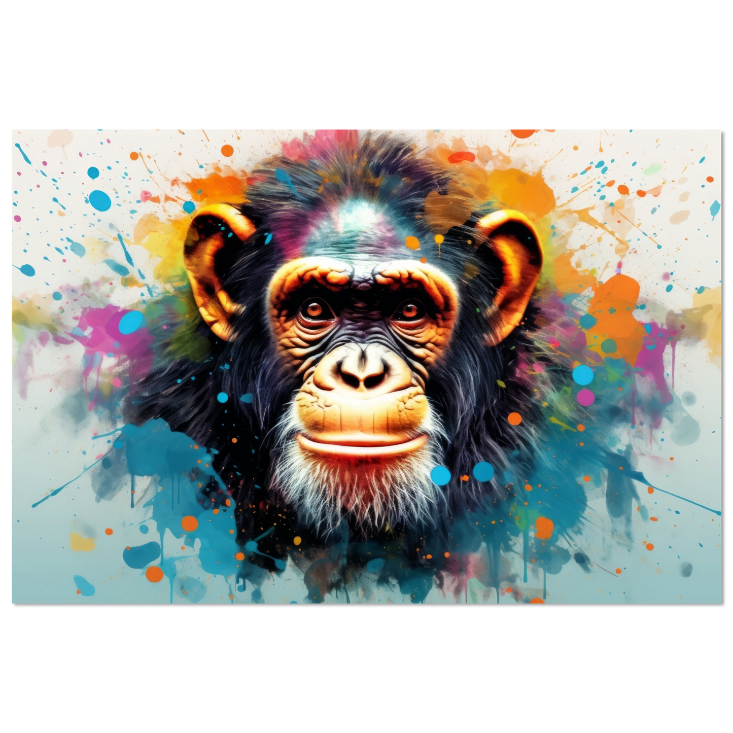 Chimpanzee monkey pop art (WILD68)