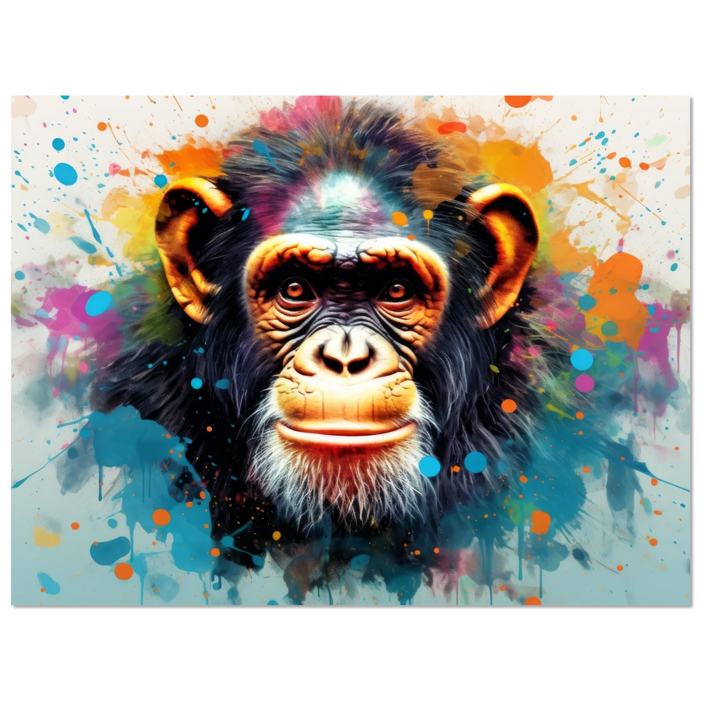 Chimpanzee monkey pop art (WILD68)