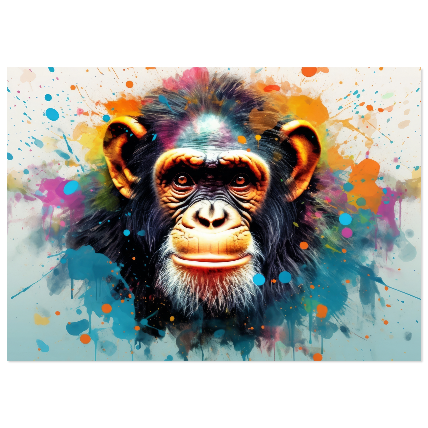 Chimpanzee monkey pop art (WILD68)