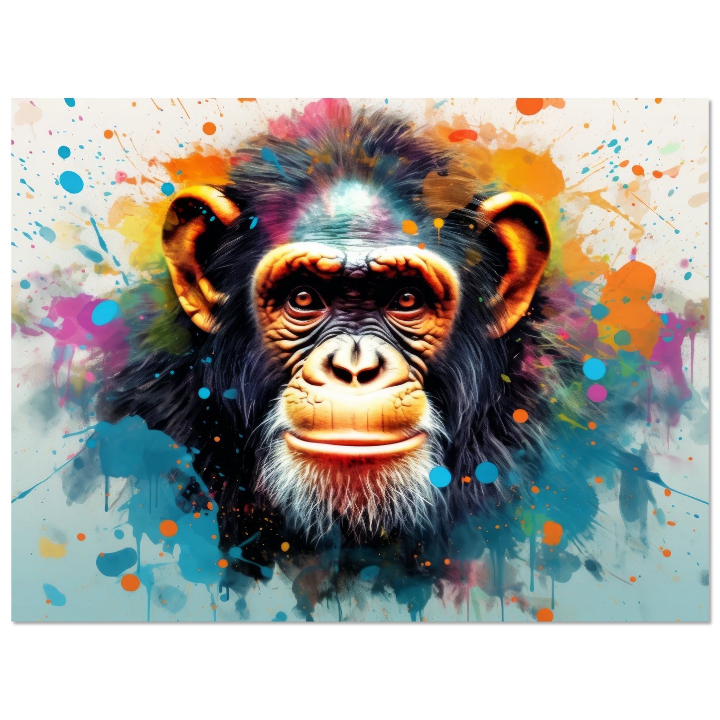 Chimpanzee monkey pop art (WILD68)