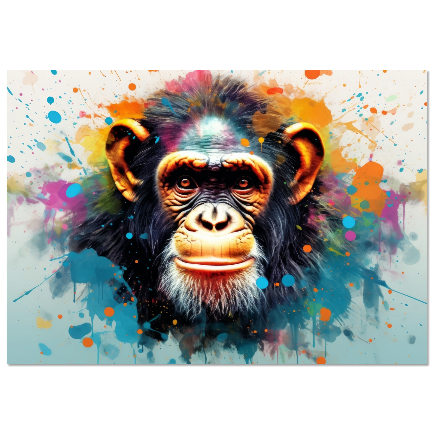 Chimpanzee monkey pop art (WILD68)