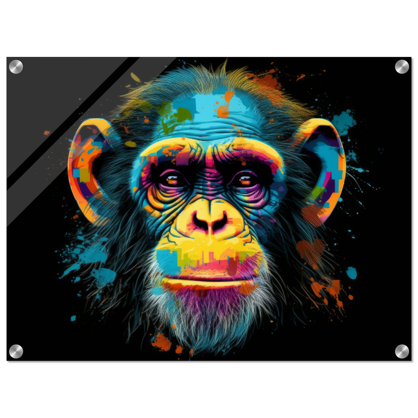 Chimpanzee monkey pop art (WILD69)