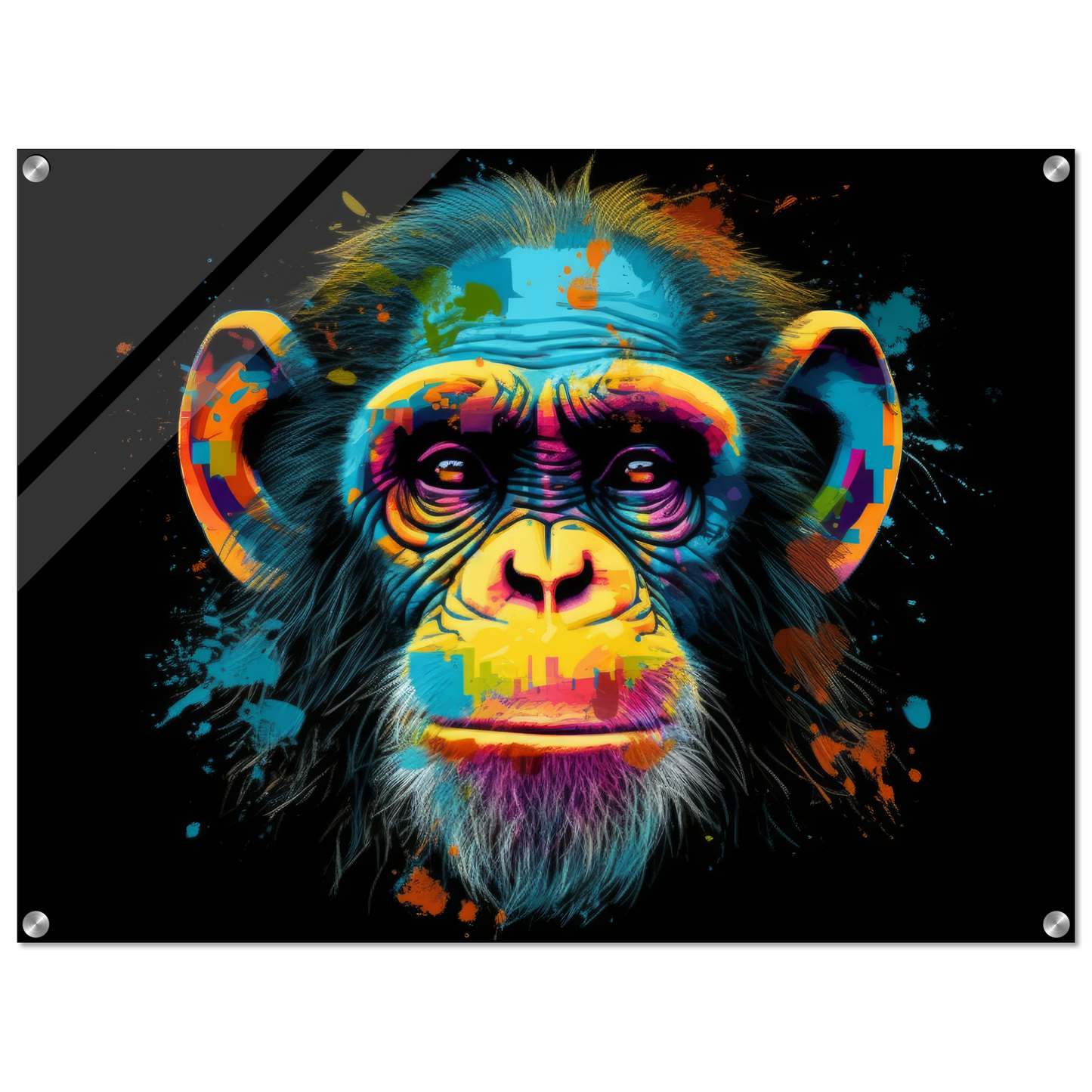 Chimpanzee monkey pop art (WILD69)