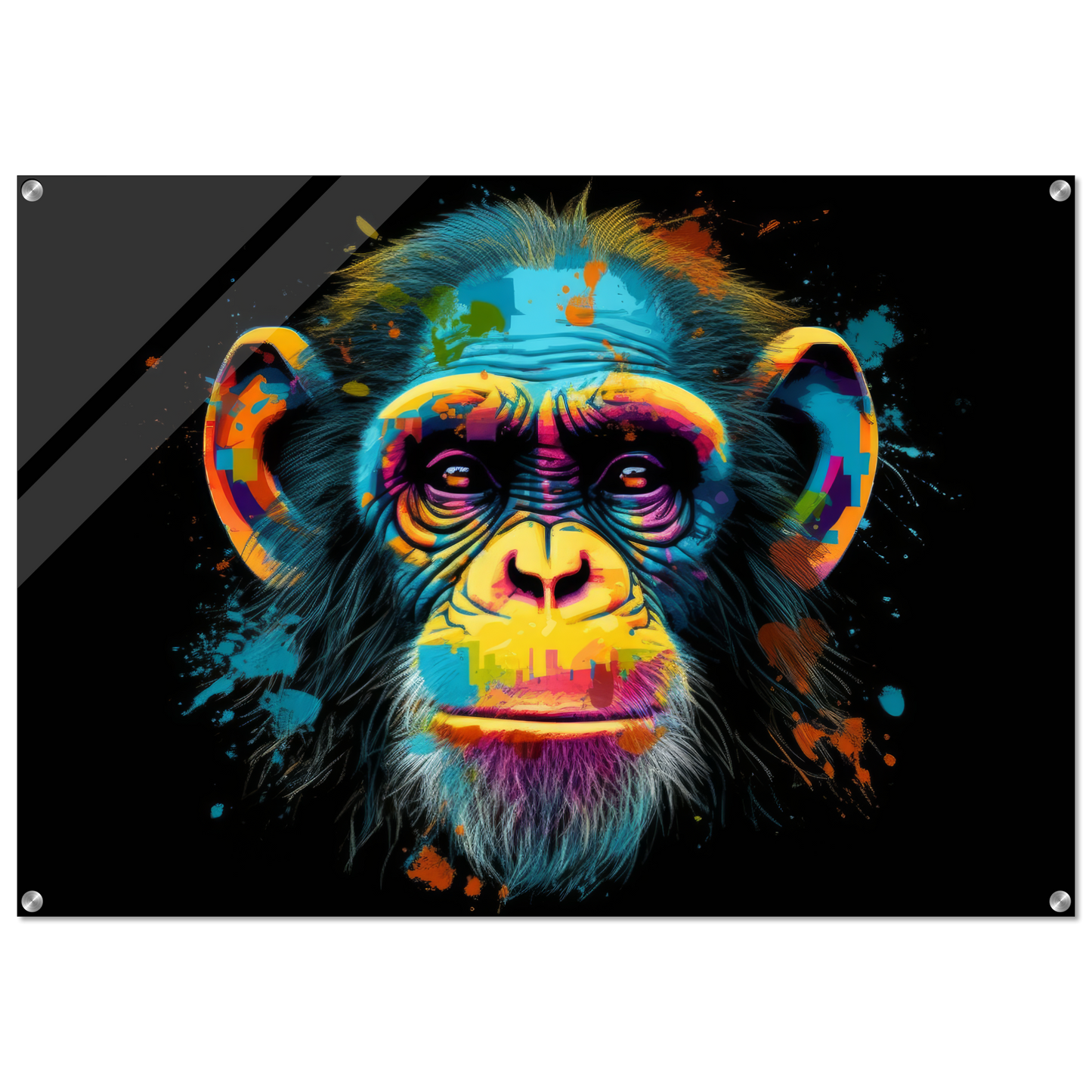 Chimpanzee monkey pop art (WILD69)