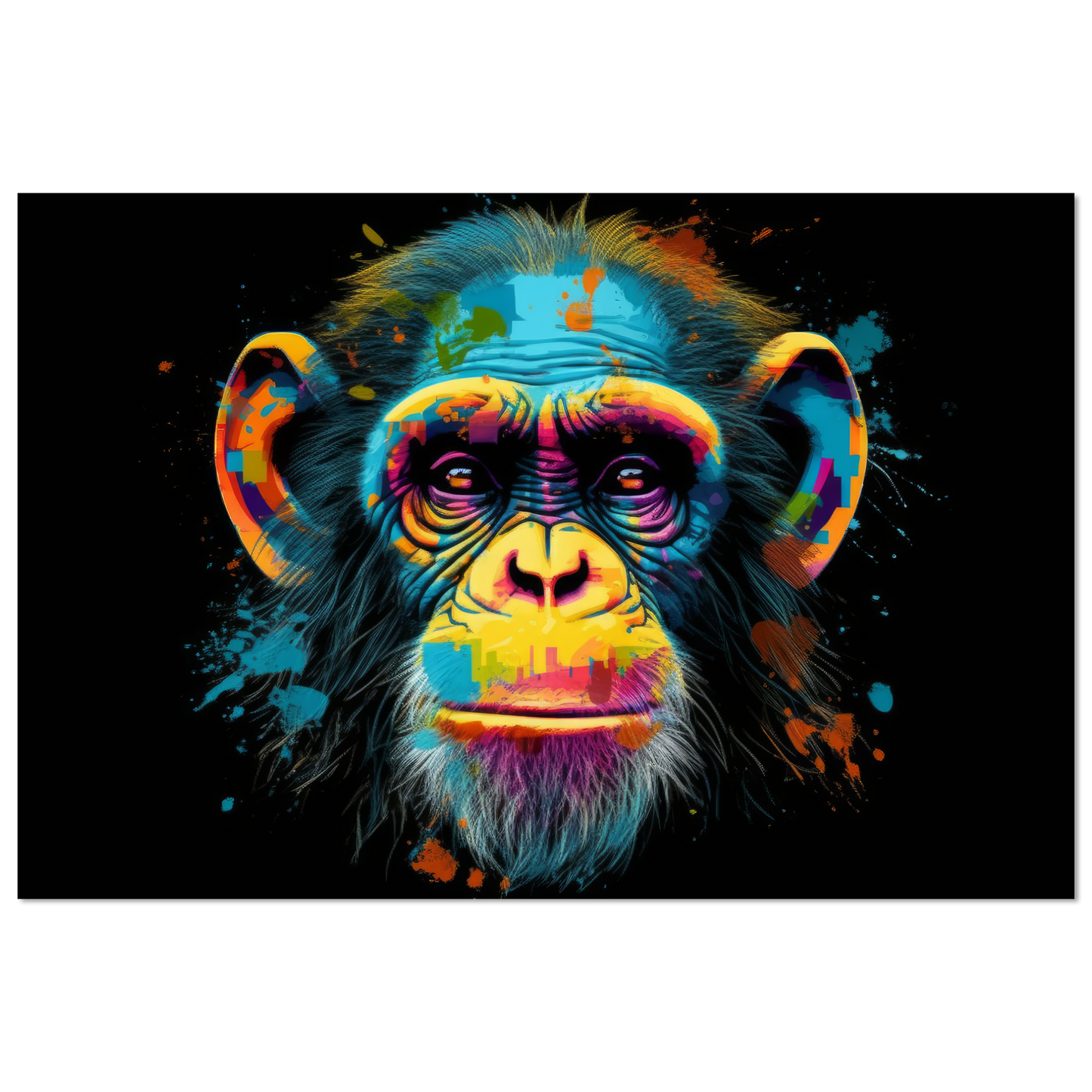 Chimpanzee monkey pop art (WILD69)